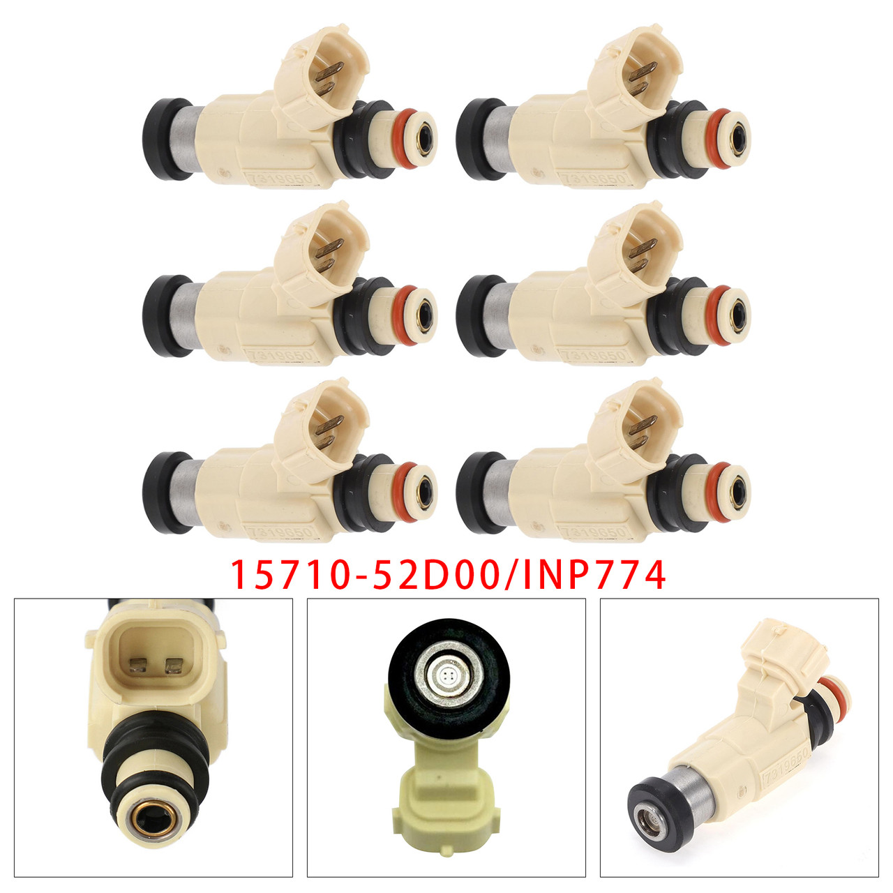 2001 Suzuki Grand Vitara 2.7L 6Pcs Fuel Injector 15710-52D00 INP774 Generic