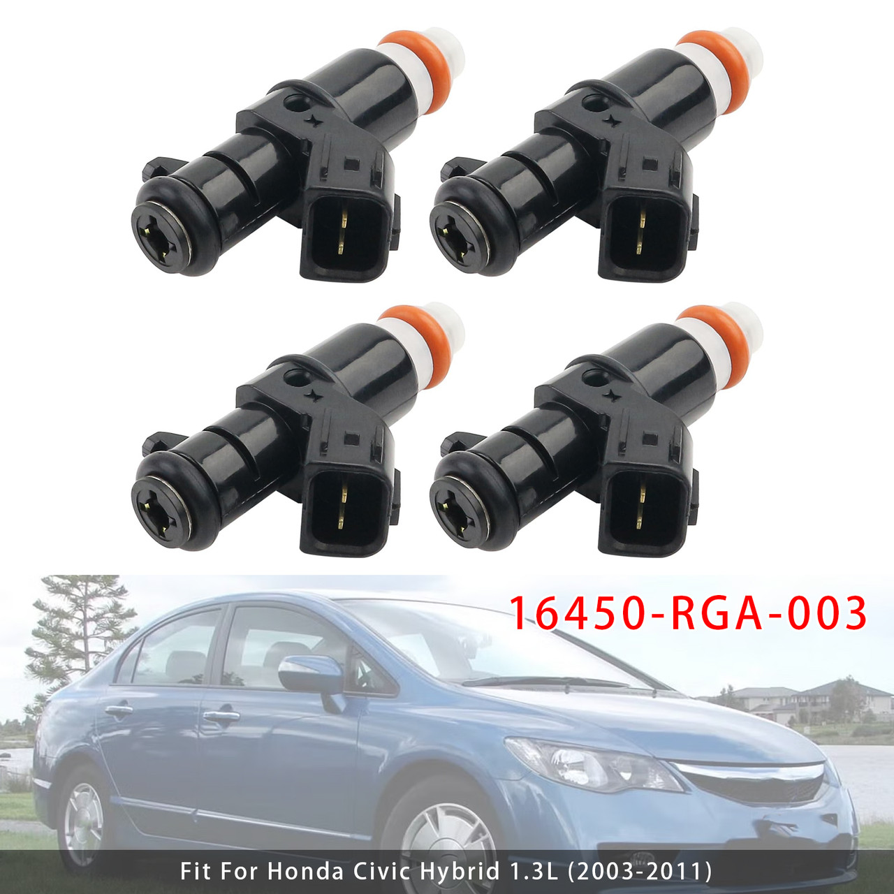 2013-2015 Acura ILX Hybrid 1.5L 4Pcs Fuel Injector 16450-RGA-003 Generic