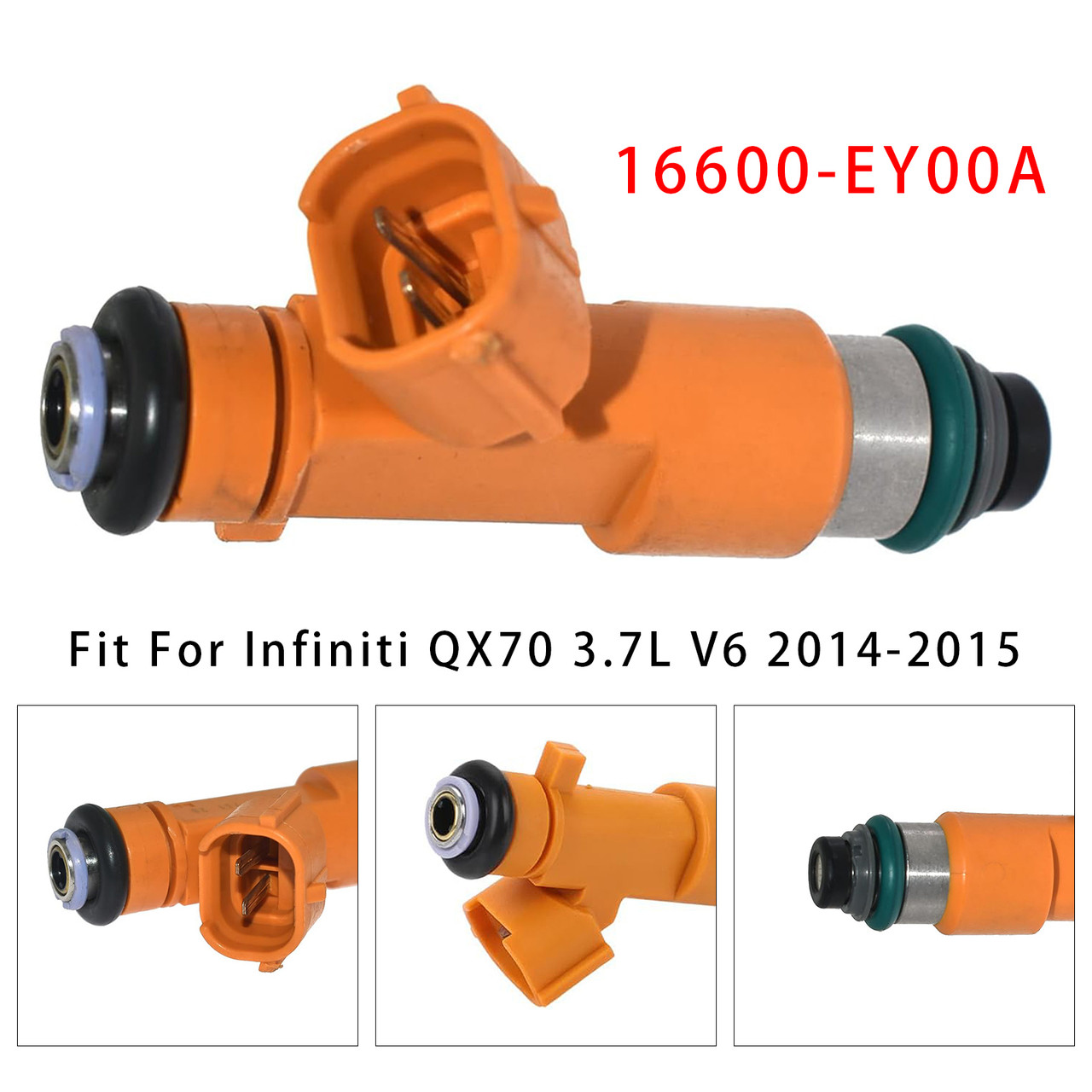 2014-2019 Infiniti QX70 QX50 Q70 3.7L V6 1Pcs Fuel Injector 16600-EY00A Generic