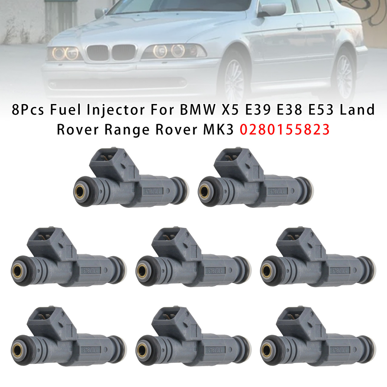 2001-2003 BMW X5 E53 8Pcs Fuel Injector 0280155823 Generic