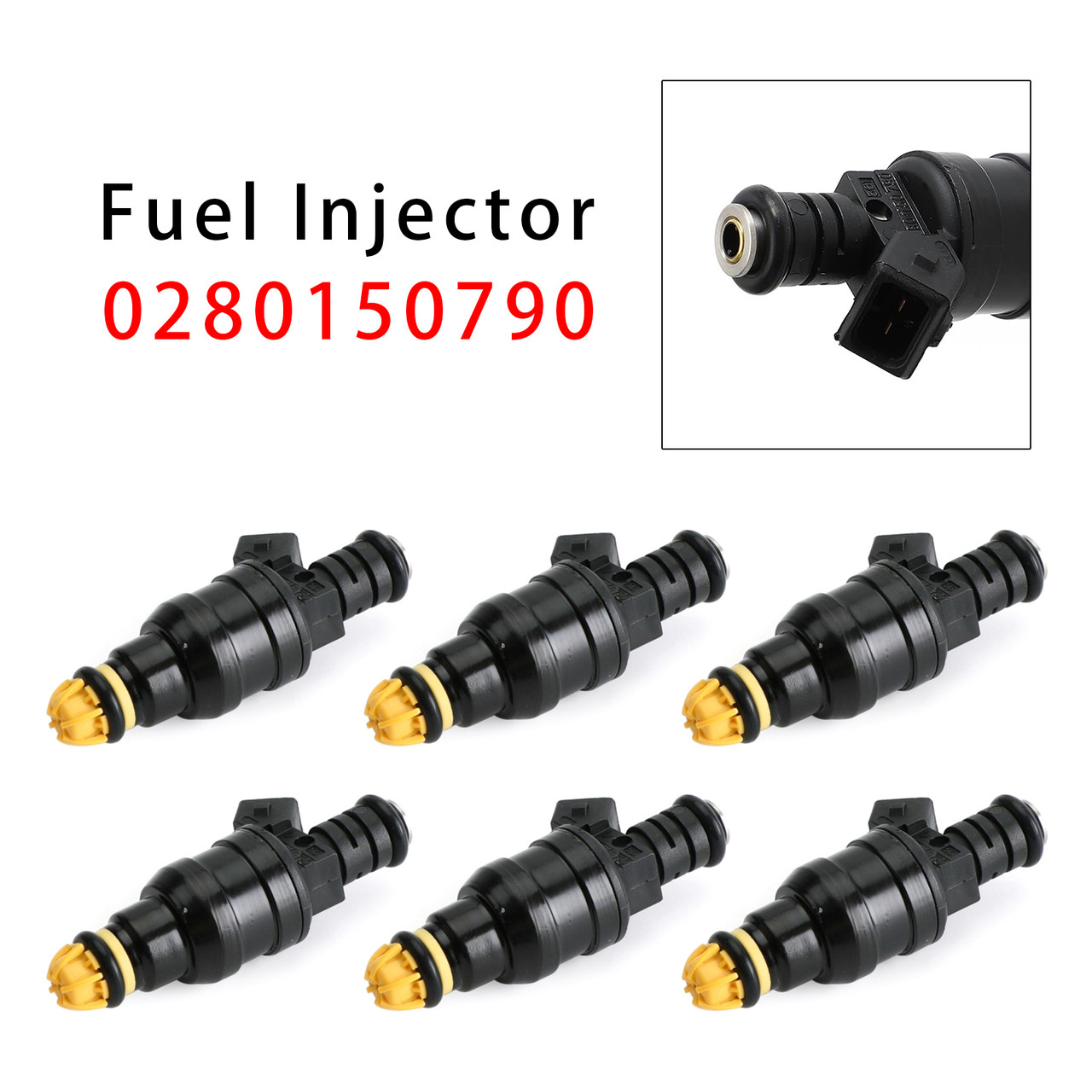 1988-1995 Ford Fairlane 6Pcs Fuel Injector 0280150790 Generic
