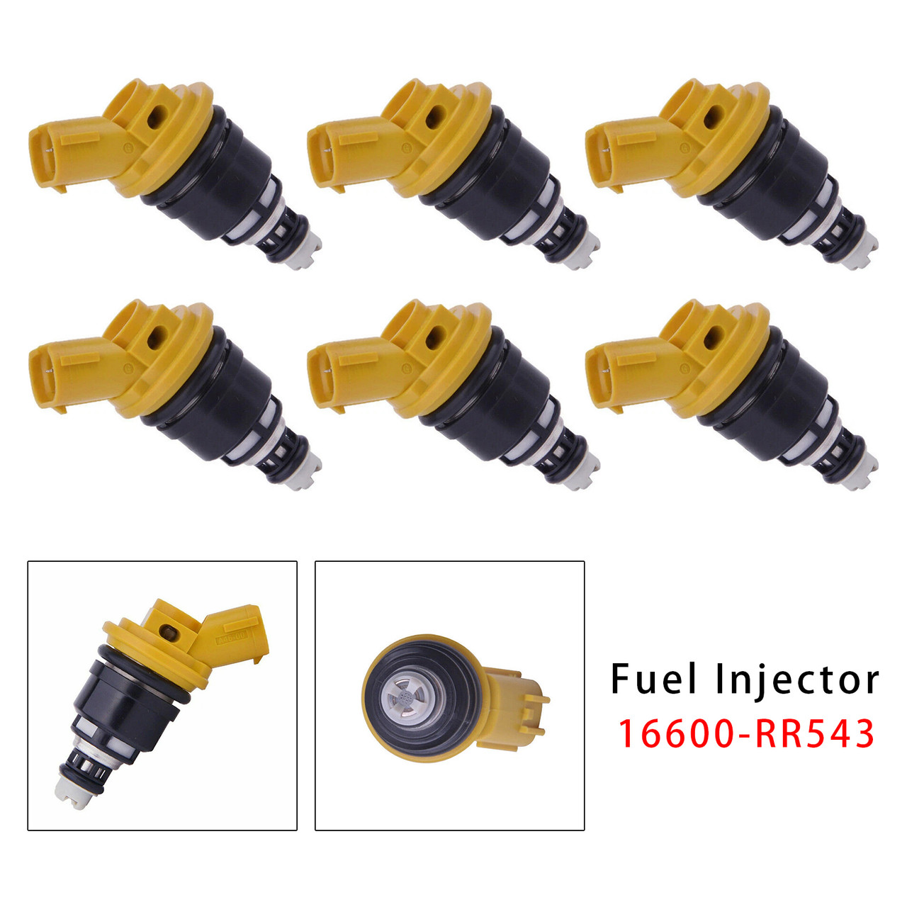 Nissan Skyline R33 GTS-t S2-ECR33 S1-ECR33 6Pcs Fuel Injector 16600-RR543 Generic