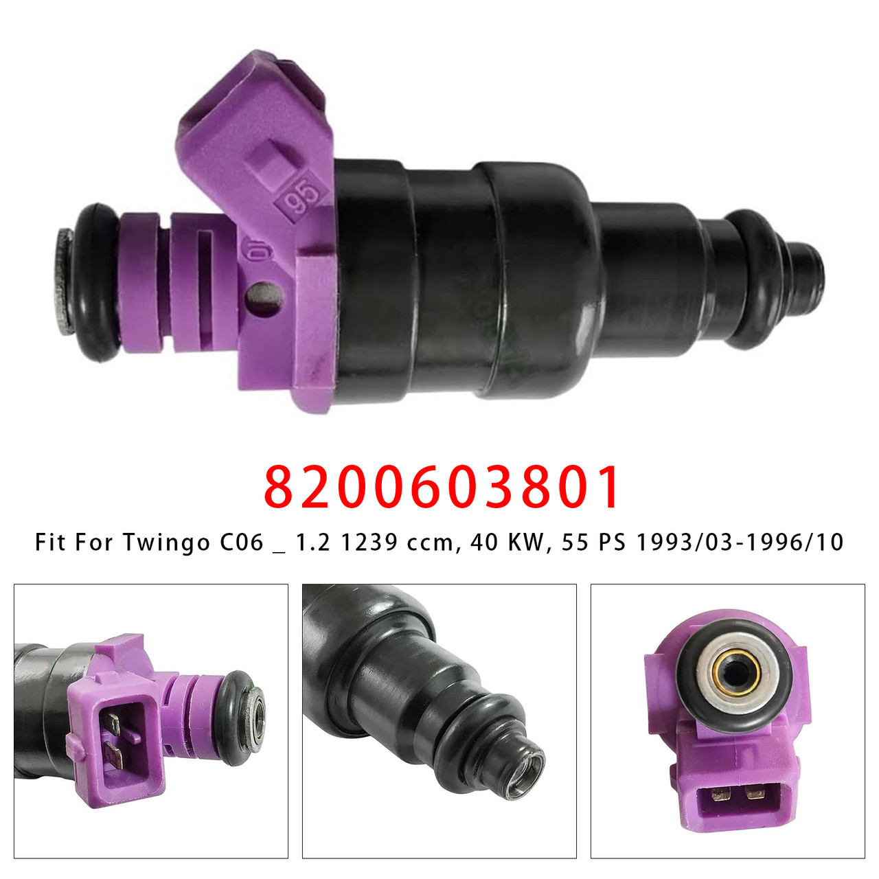 1993-2014 Renault Clio Kangoo Twingo 1.1 1.2 1.6 1Pcs Fuel Injector 8200603801 873774 Generic