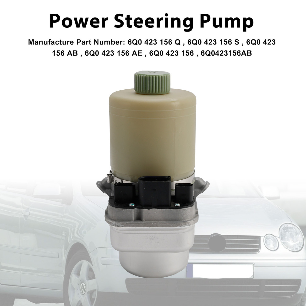 2003-2009 Skoda Fabia I II Power Steering Pump 6Q0423156AB Generic