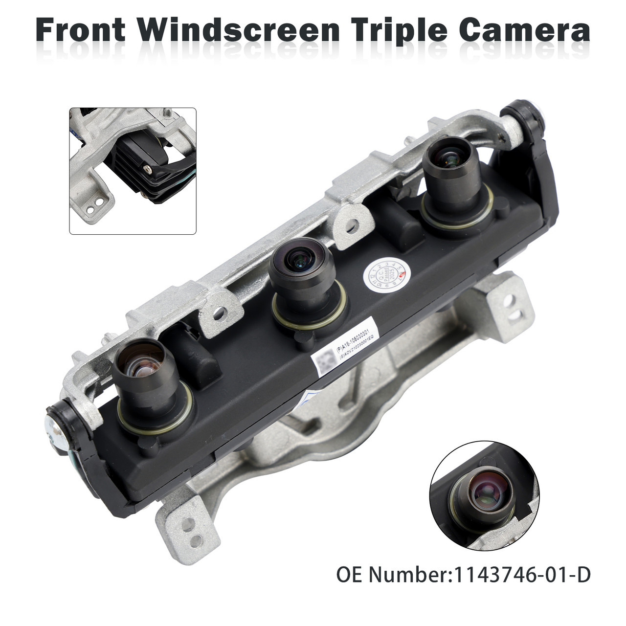 2021 Tesla Model 3 Front Windscreen Triple Camera 1143746-01-D Generic