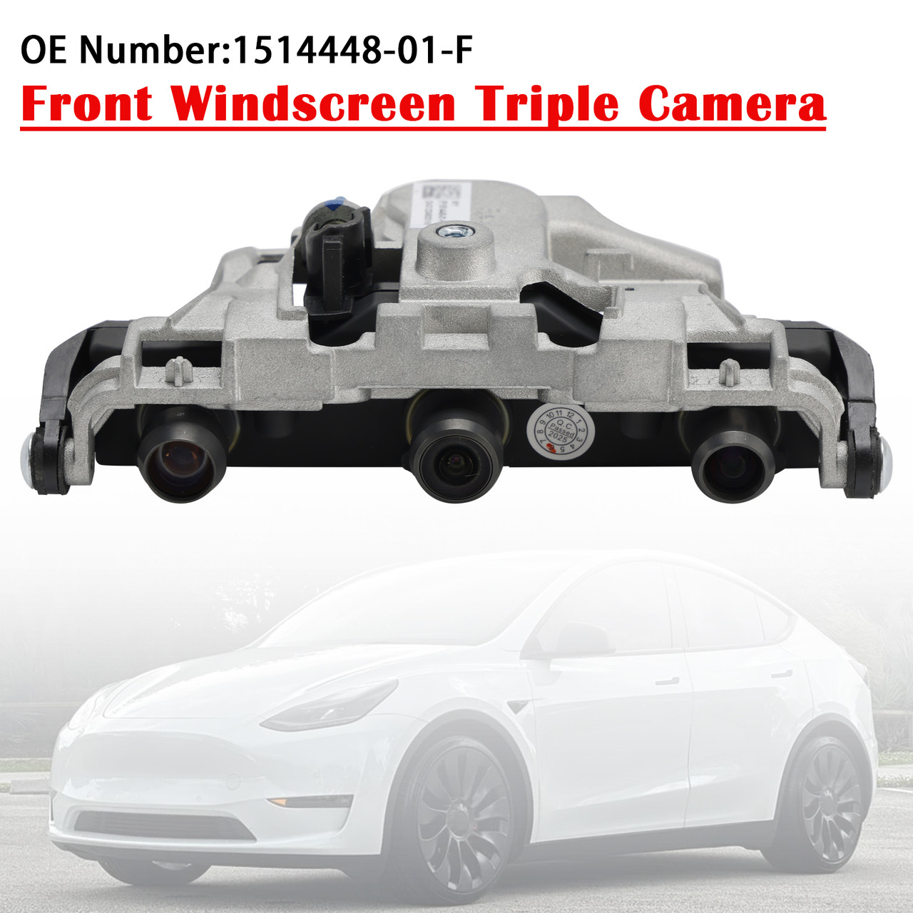 2021-2022 Tesla Model Y Front Windscreen Triple Camera 1514448-01-F Generic