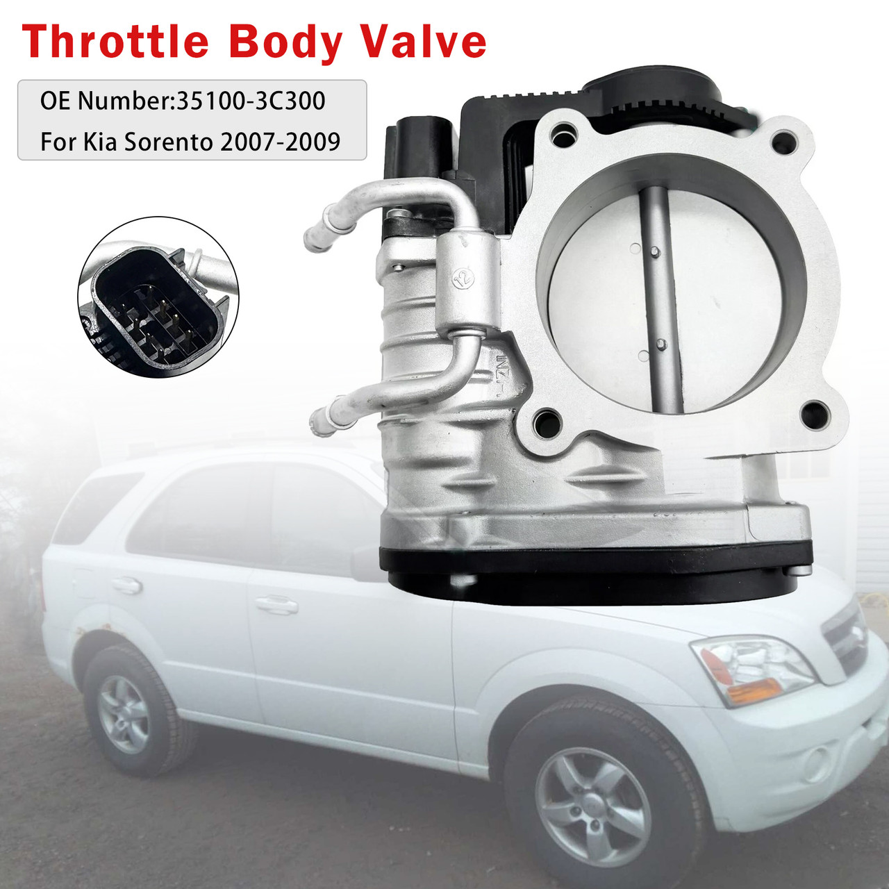 2007-2009 Kia Sorento Base EX LX 3.3L 3.8L V6 Throttle Body Valve 35100-3C300 Generic