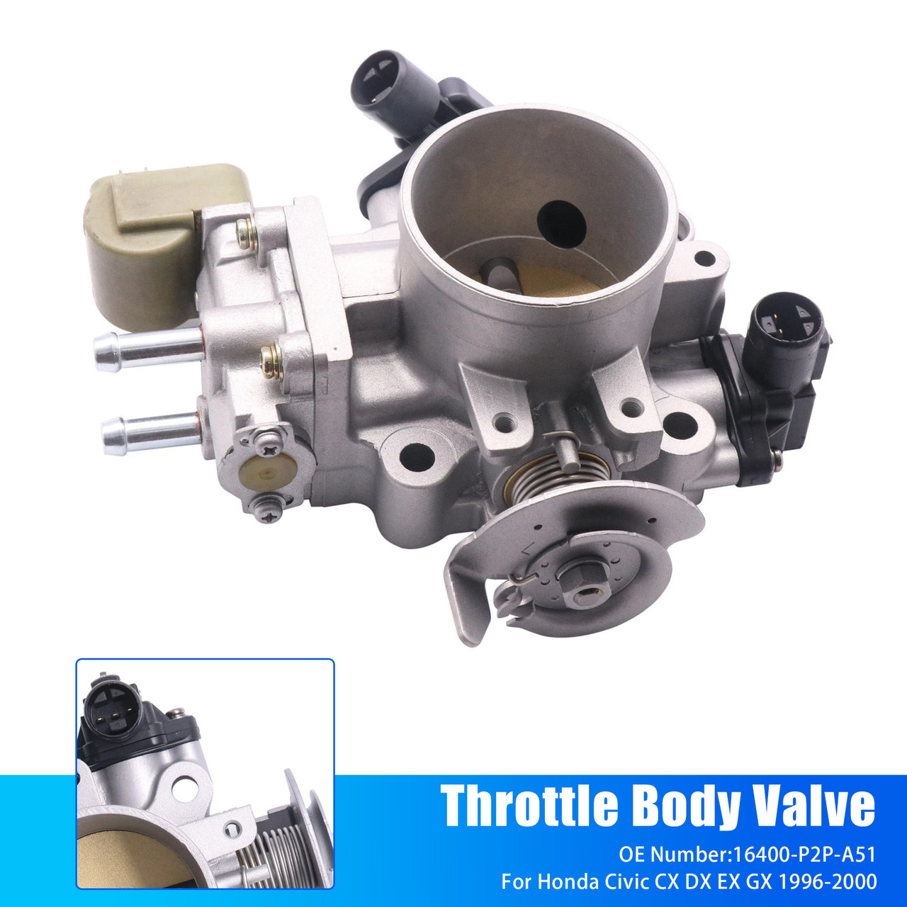 1996-2000 Honda Civic CX DX EX GX Throttle Body Assembly 16400-P2P-A51 Generic