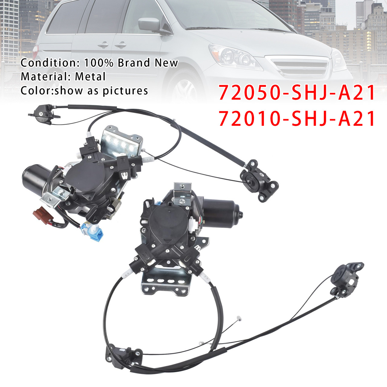 2005-2010 Honda Odyssey Left+Right Power Sliding Door Motor Cables 72050-SHJ-A21 72010-SHJ-A21 Generic