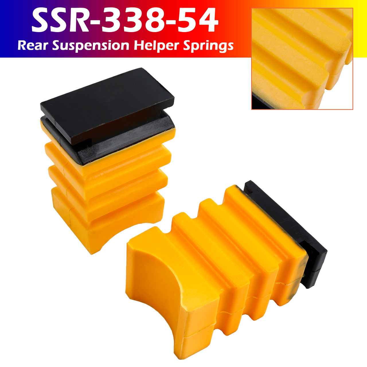 2019-2021 Freightliner Sprinter 3500 2x Rear Suspension Helper Springs SSR-338-54 Generic