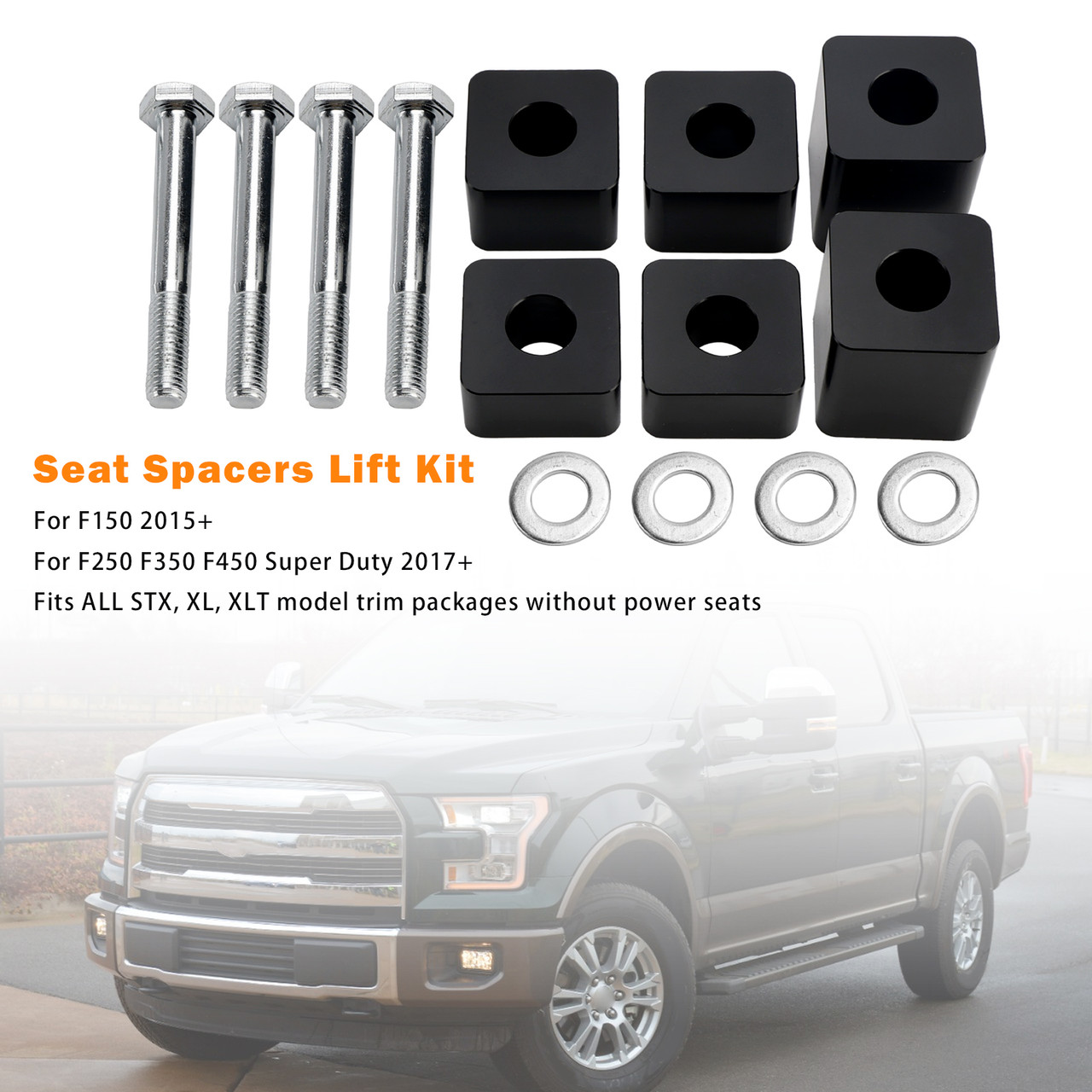 2015+ F150 Seat Lift Kit 4/5"-2.4" Generic