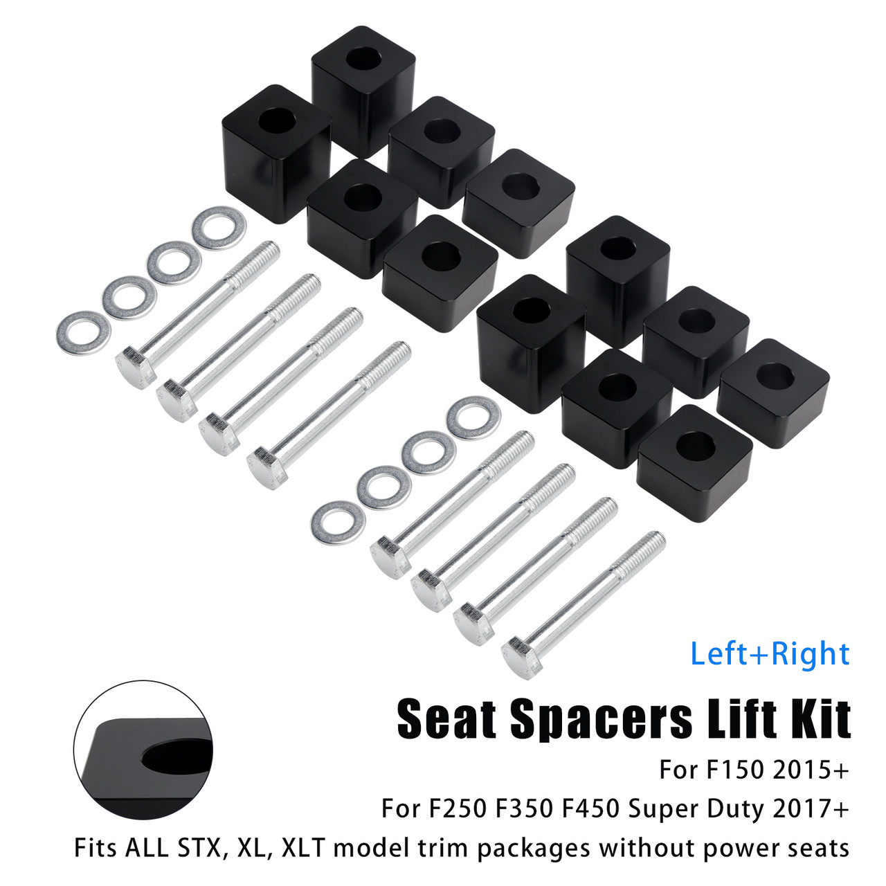 2017+ F250 F350 F450 Super Duty 2x Seat Lift Kit 4/5"-2.4" Generic