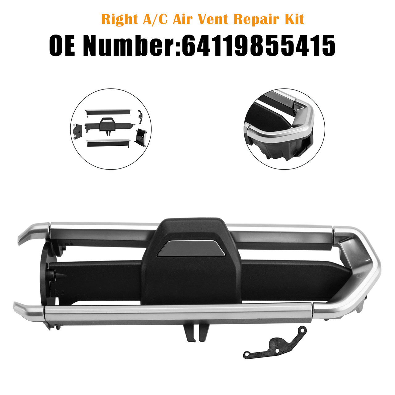 2022 BMW X3 X4 G01 G02 Right A/C Air Vent Repair Kit 64119855415 Generic