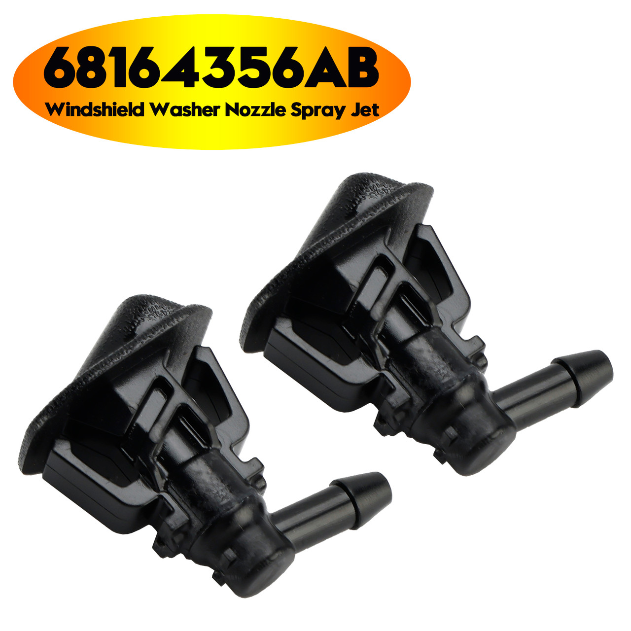 2007-2017 Jeep Wrangler JK 2*Windshield Washer Nozzle Spray Jet 68164356AB Generic