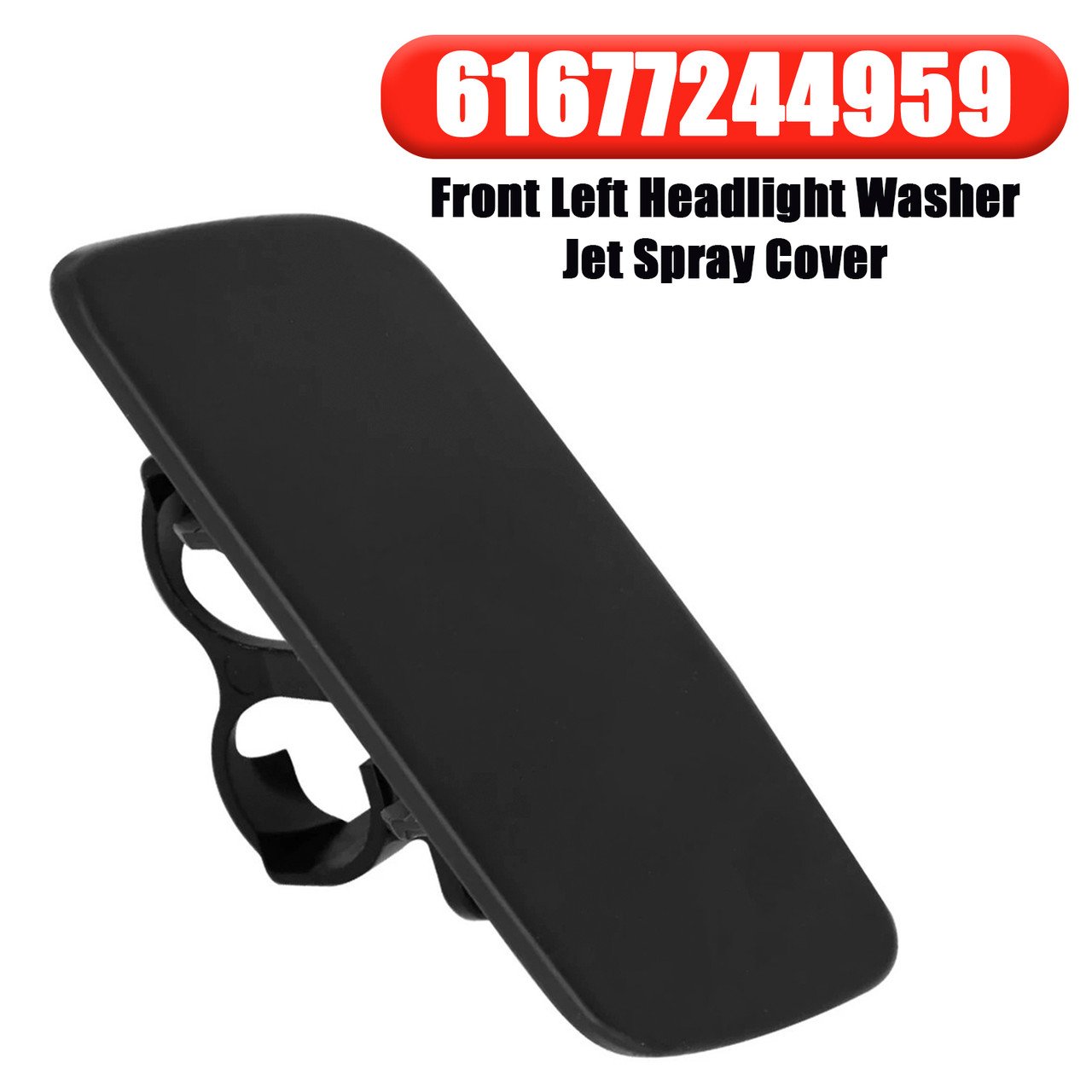 2010-2018 Rolls-Royce Ghost 2Pcs Front Front Left Headlight Washer Jet Spray Cover 61677244959 Generic