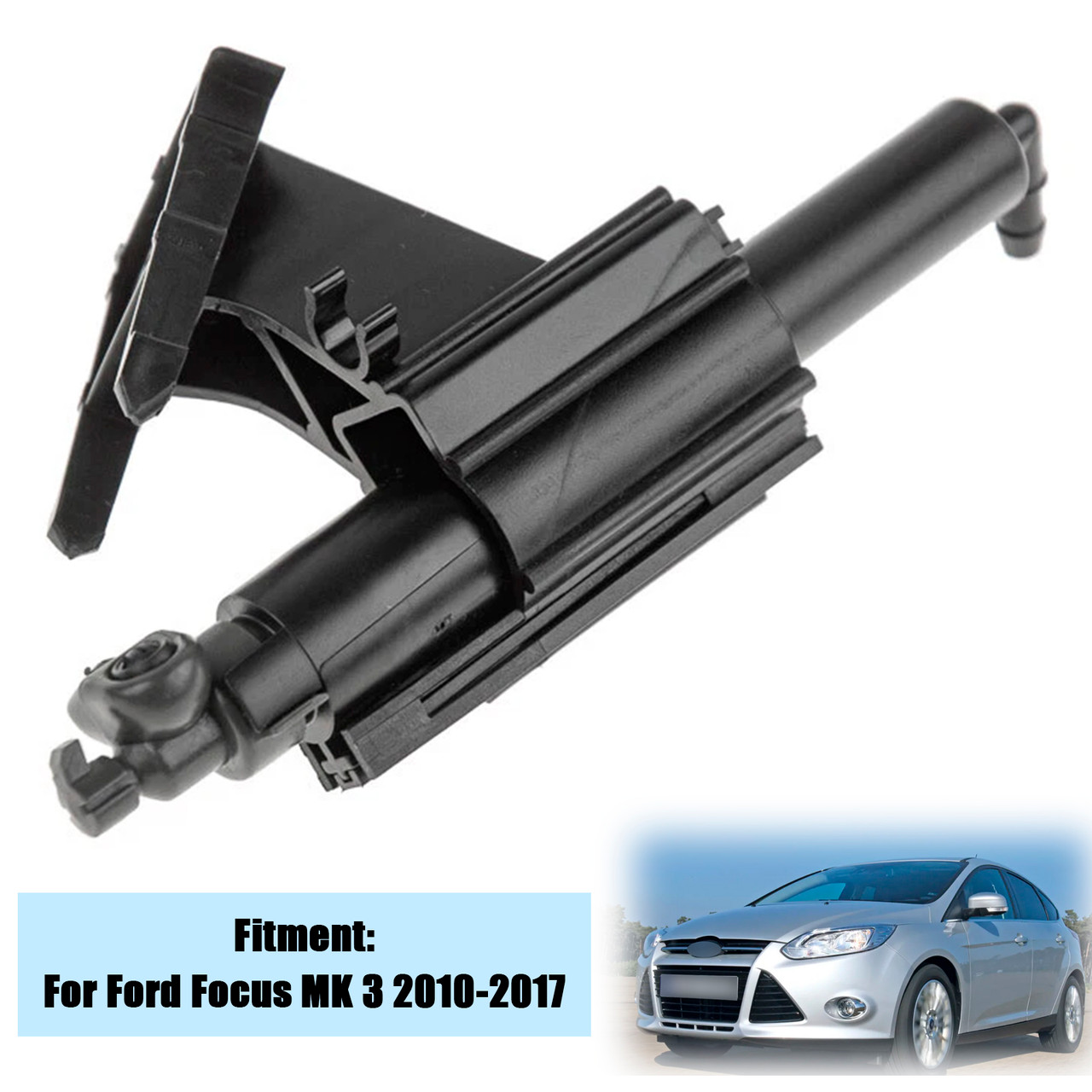 2010-2017 Ford Focus MK 3 1 Pair Front Headlight Spray Washer Nozzle BM5113L014AC BM5113L015AC Generic