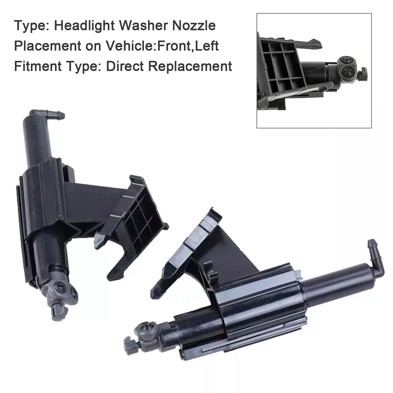 2010-2017 Ford Focus MK 3 1 Pair Front Headlight Spray Washer Nozzle BM5113L014AC BM5113L015AC Generic