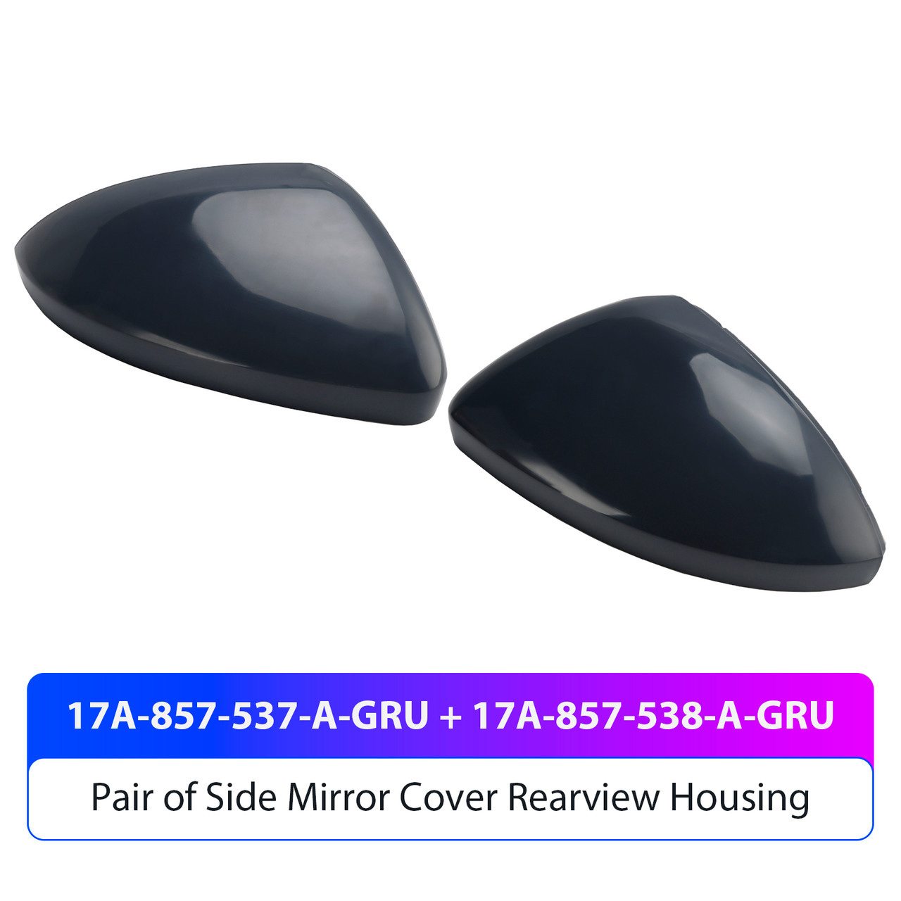 2019-2025 VW Jetta S/ SE/ SEL Pair of Side Mirror Cover Rearview Housing 17A-857-537-A-GRU Generic