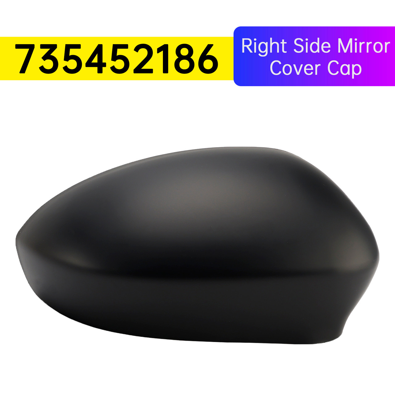 2007-2024 Fiat 500/500C Right Side Mirror Cover Cap Generic