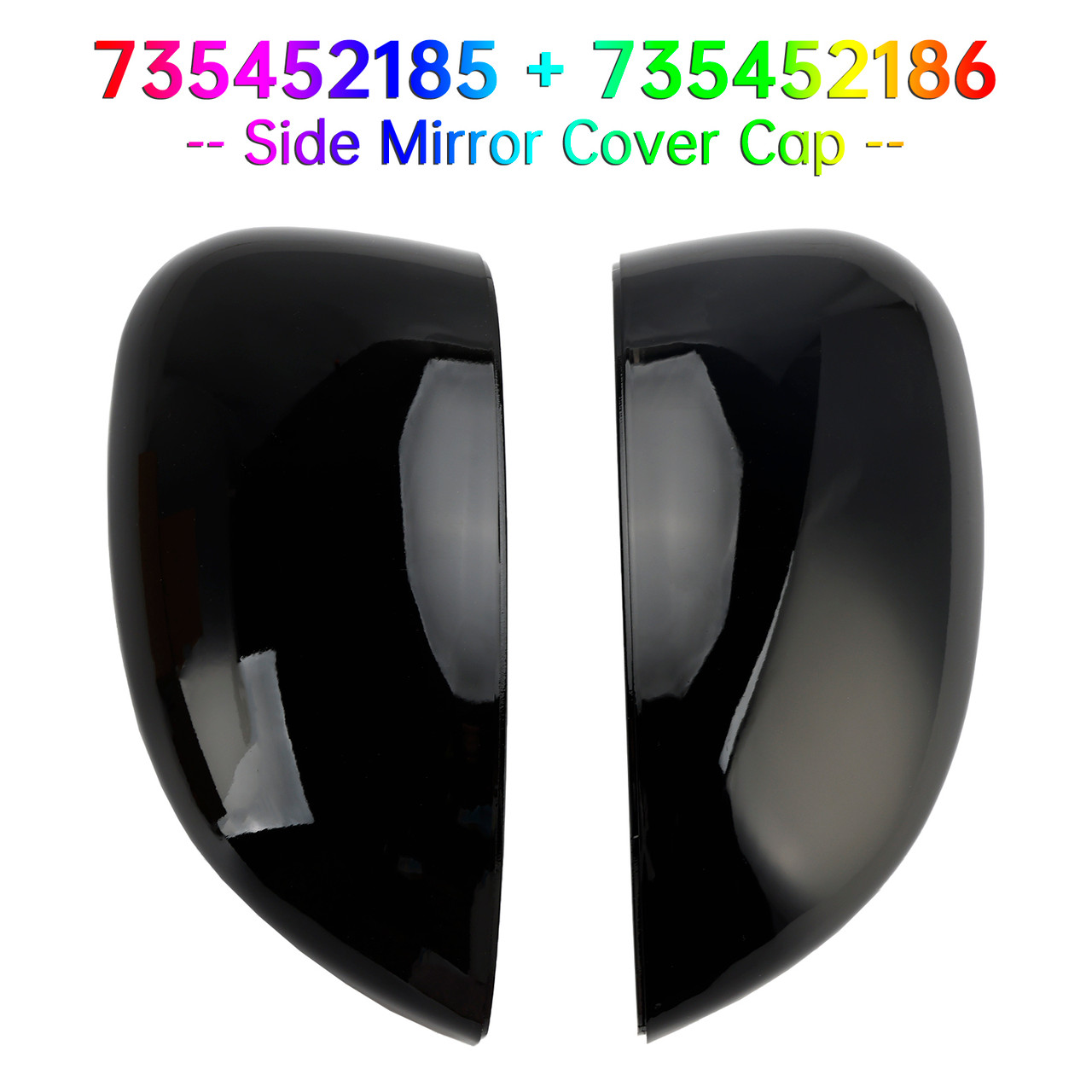 2005-2018 Fiat Grande Punto Dal Pair of Side Mirror Cover Cap Generic