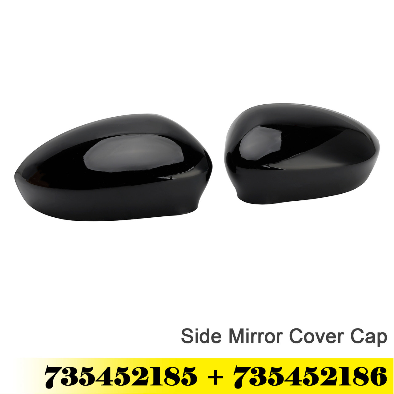 2009 Fiat GGrande Punto Evo Dal Pair of Side Mirror Cover Cap Generic