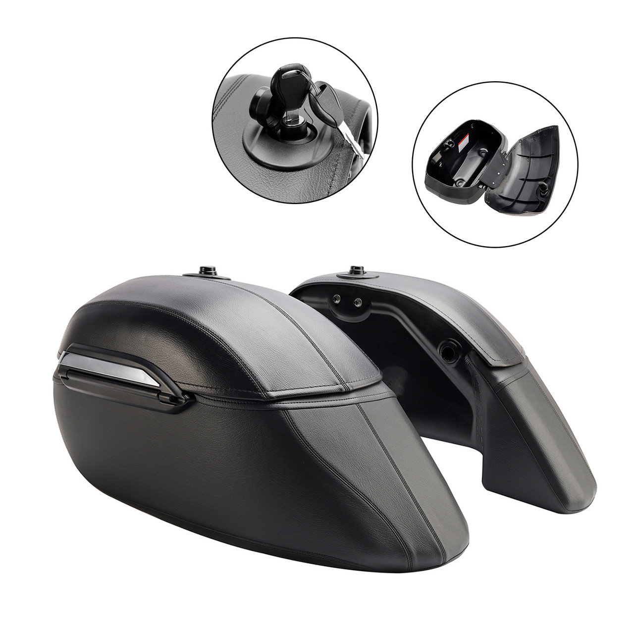 2015-2023 Kawasaki Vulcan S650 VN650 EN650 Side Saddlebag Luggage Pouch Black Generic