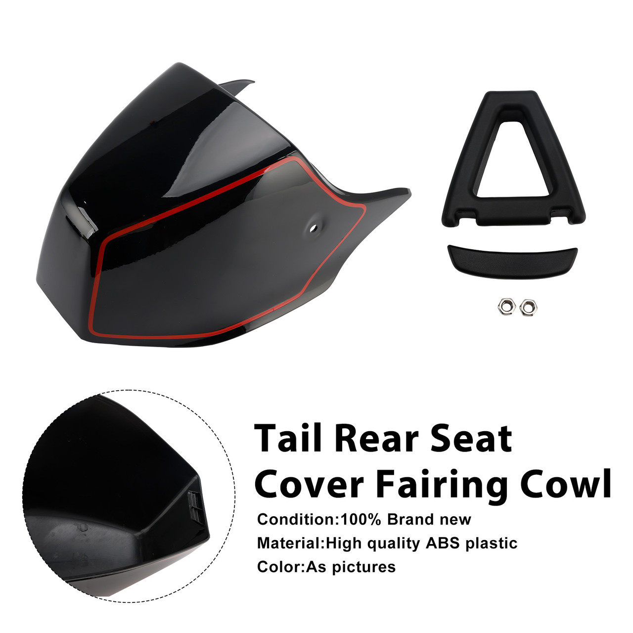 2022-2025 Yamaha XSR900 Tail Rear Seat Cover Fairing Cowl Black Generic