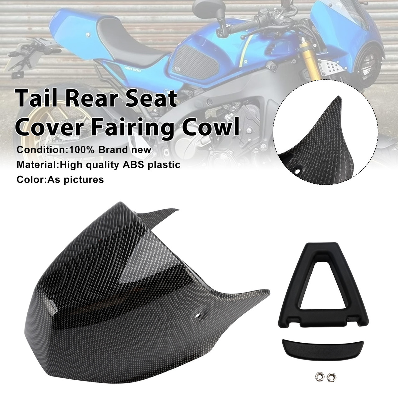 2022-2025 Yamaha XSR900 Tail Rear Seat Cover Fairing Cowl Carbon Generic