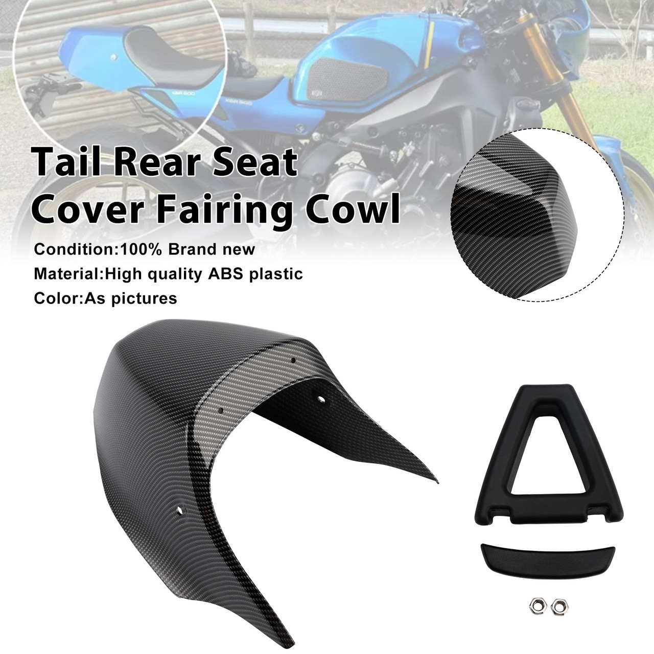 2022-2025 Yamaha XSR900 Tail Rear Seat Cover Fairing Cowl Carbon Generic