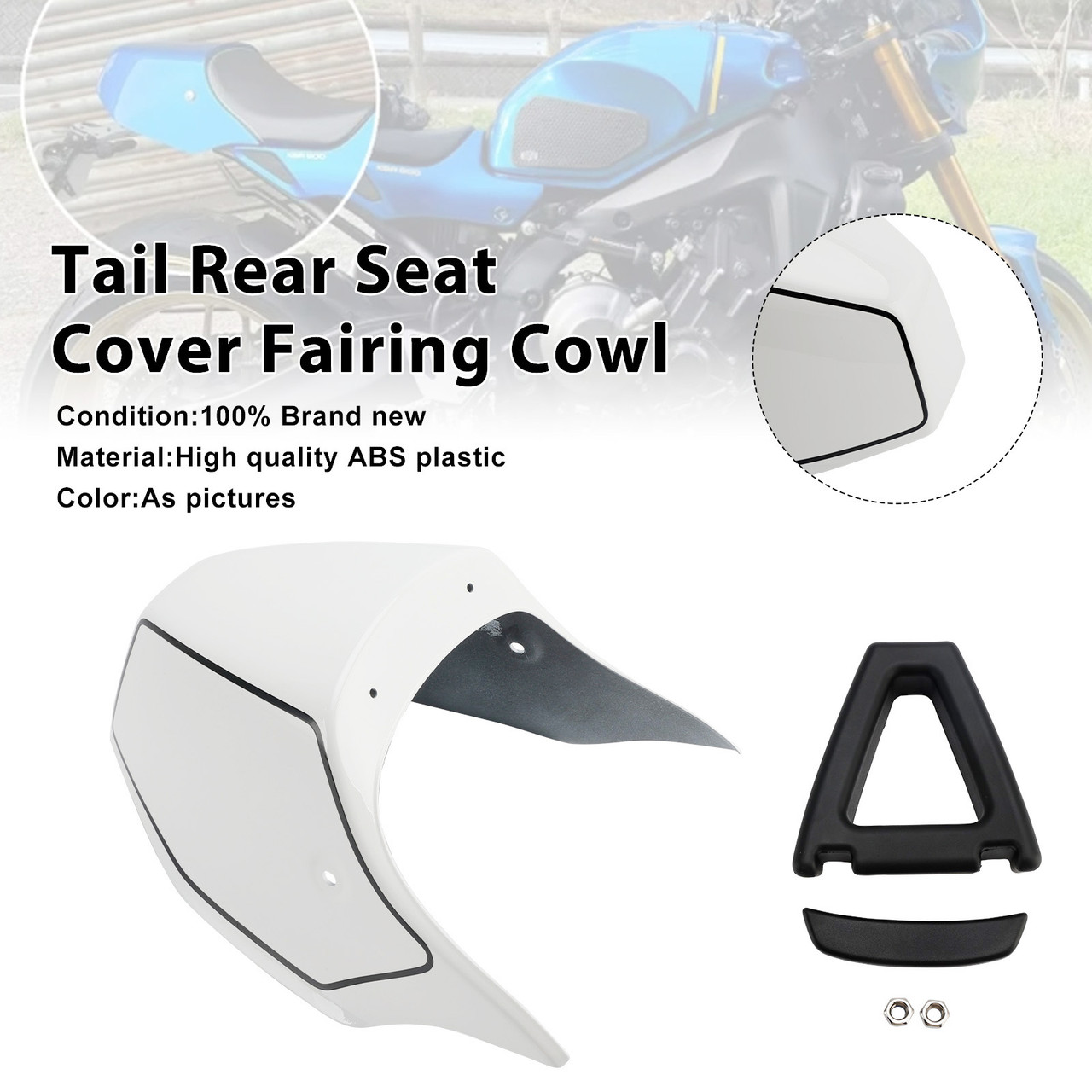 2022-2025 Yamaha XSR900 Tail Rear Seat Cover Fairing Cowl White Generic