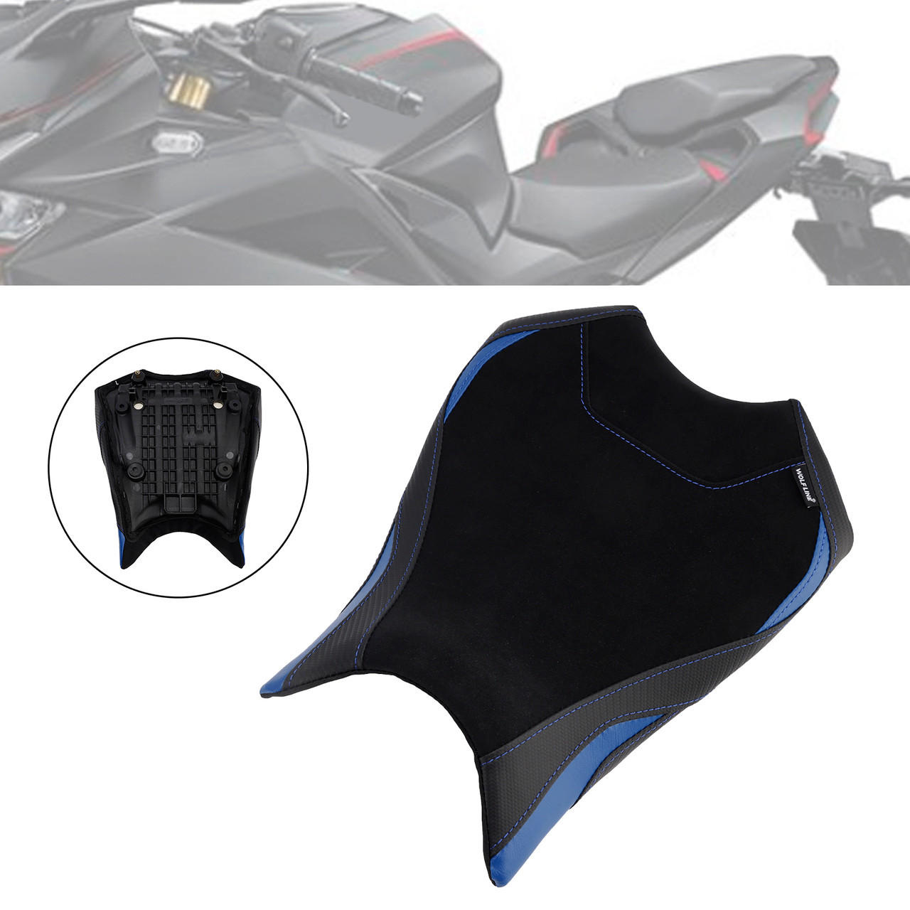 2017-2025 Honda Cbr250Rr Front Raider Seat Driver Cushion Lower Blue Generic