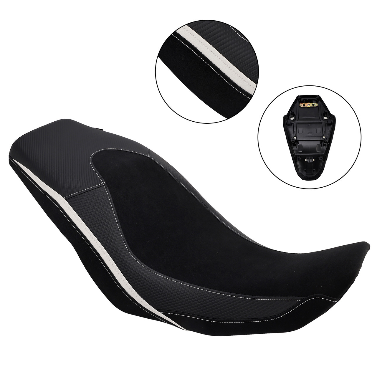 2024-2025 Suzuki V-Strom800 Dl800 Rider Passenger Seat Front Rear Lower Cushion White Generic