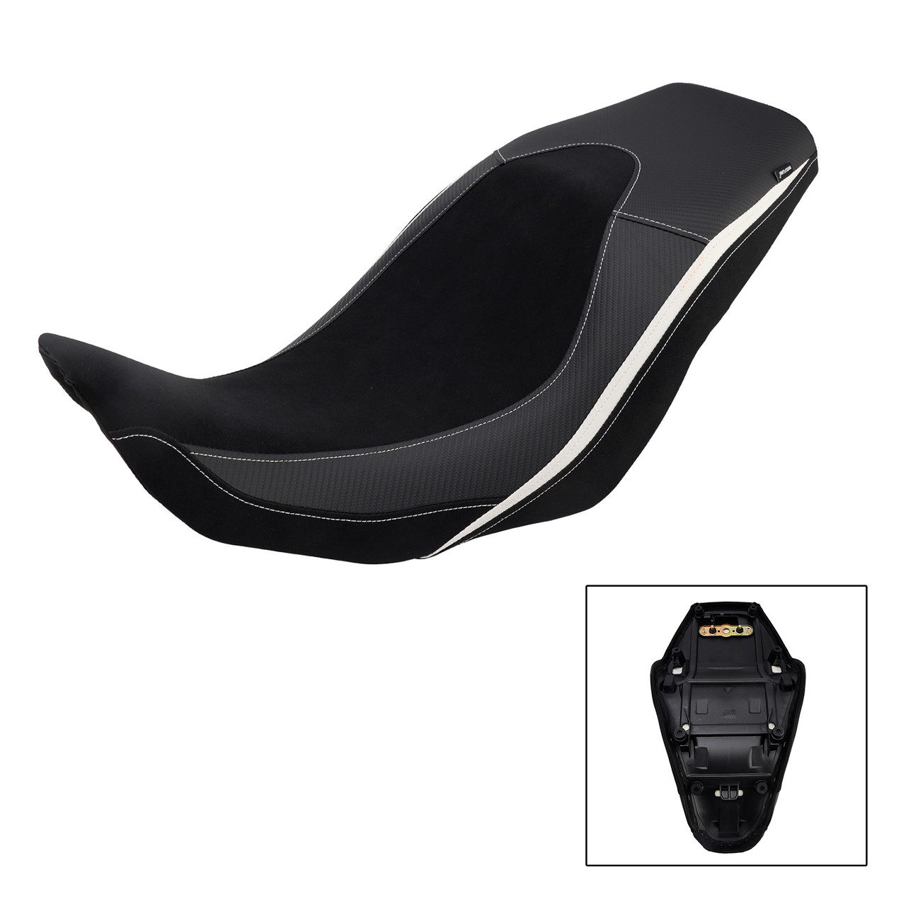 2024-2025 Suzuki V-Strom800 Dl800 Rider Passenger Seat Front Rear Lower Cushion White Generic