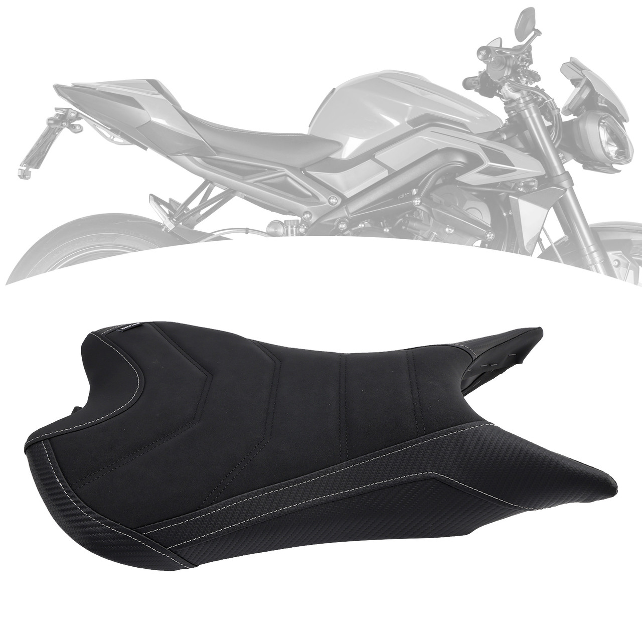 2023-2025 Triumph Street Triple 765R 765Rs Front Raider Seat Driver Cushion Pu Black Generic