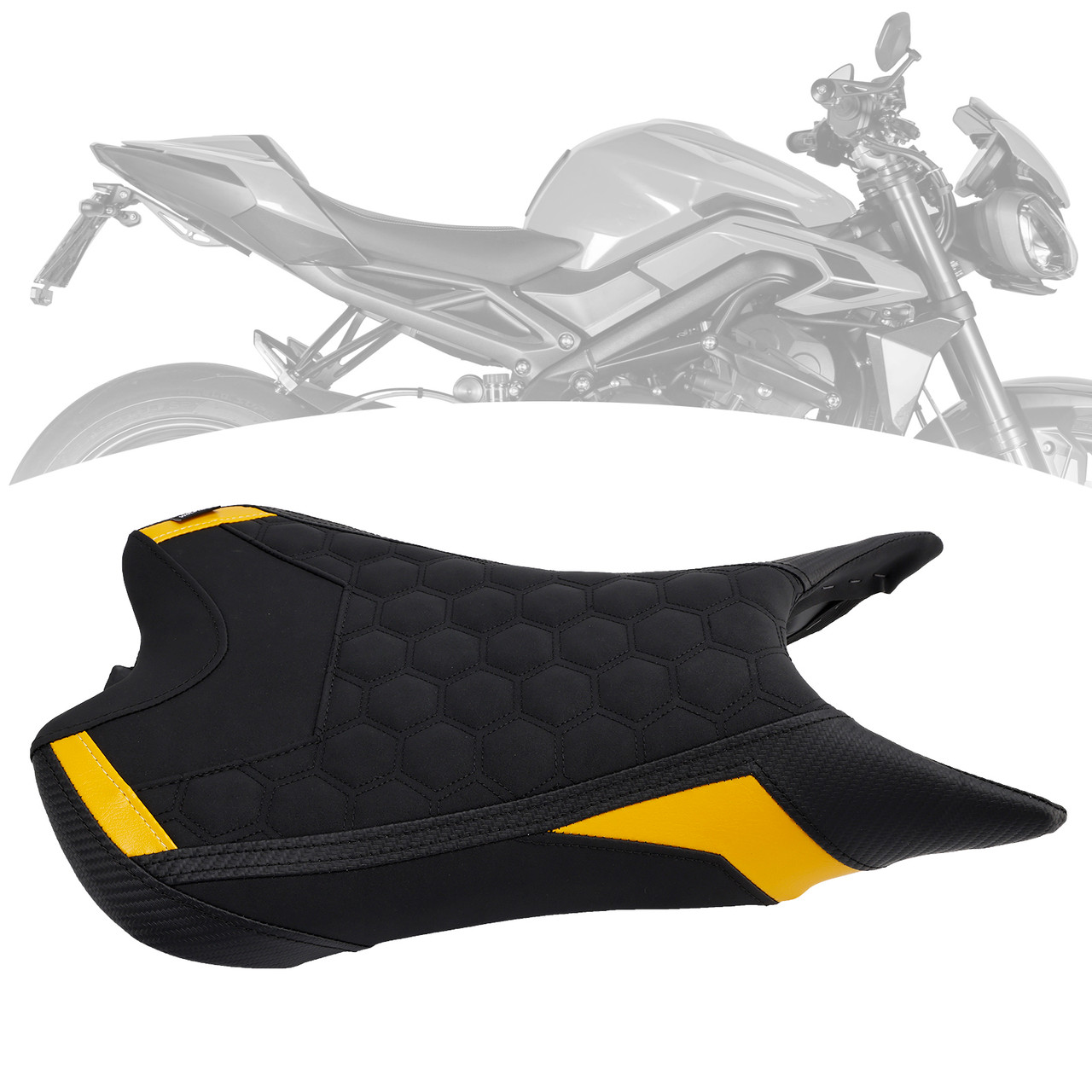 2023-2025 Triumph Street Triple 765R 765Rs Front Raider Seat Driver Cushion Pu Yellow A Generic