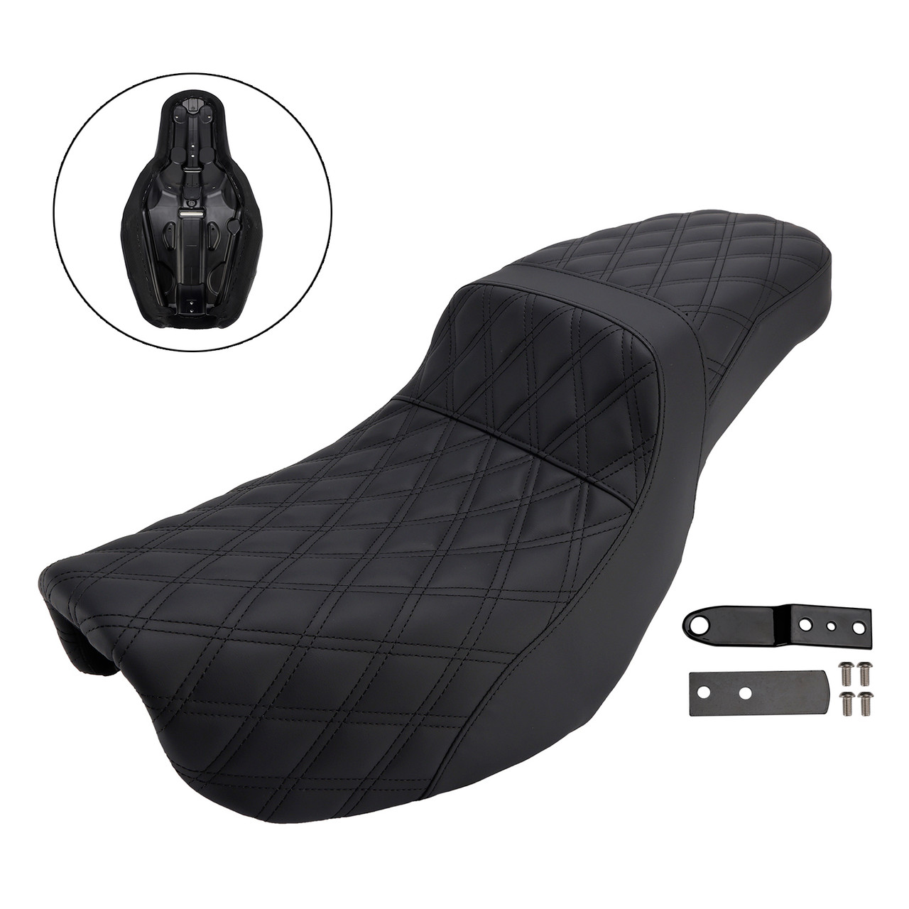 2006-2017 Dyna Fxd FLD Street Bob FXDB Fat Bob FXDF Rider Passenger Seat Front Rear Cushion Diamond Generic