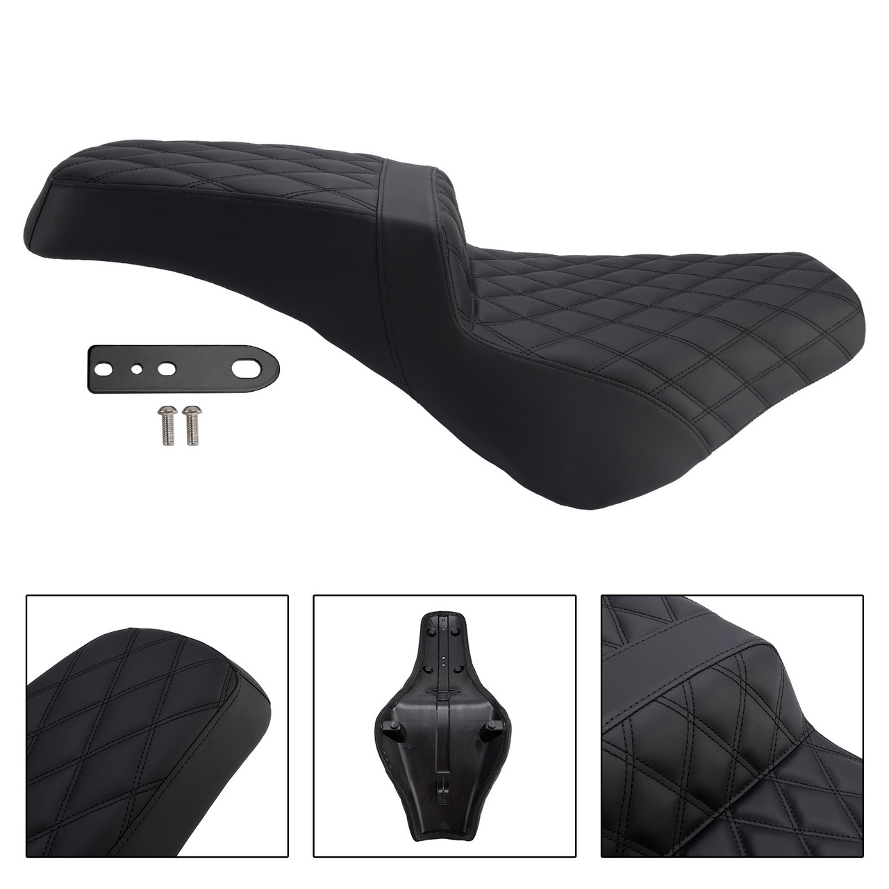 2006-2017 Dyna Fxd FLD Street Bob FXDB Fat Bob FXDF Rider Passenger Seat Front Rear Cushion Ribbed Generic