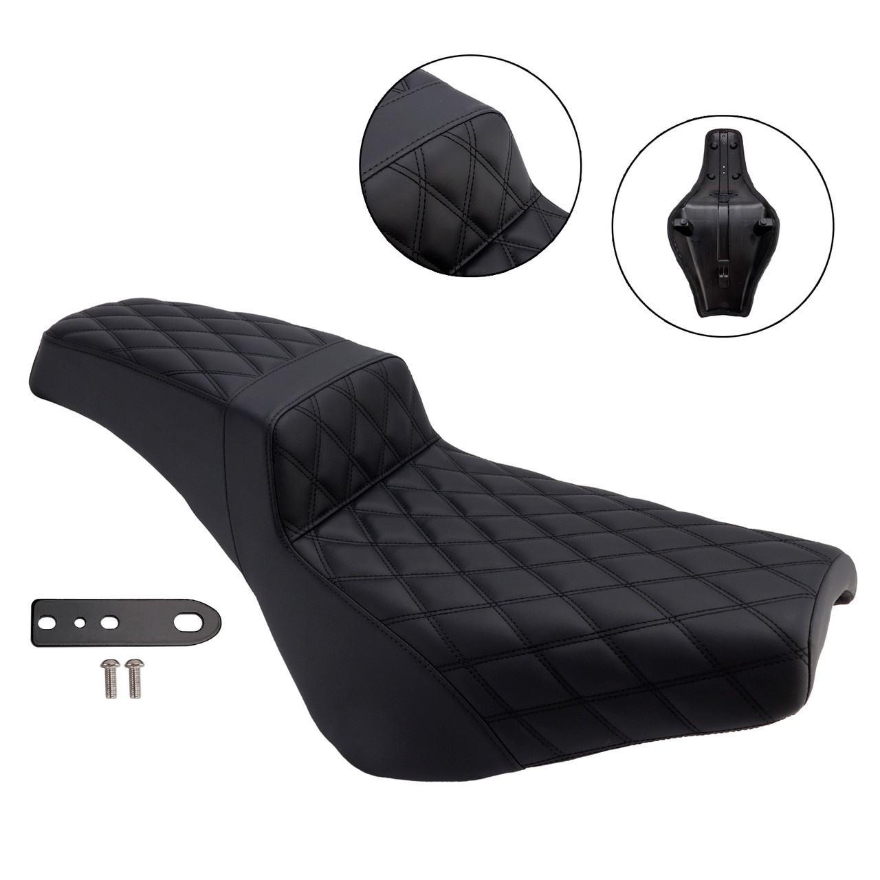 2018-2024 Softail Standard Slim Deluxe Rider Passenger Seat Front Rear Cushion Diamond Generic