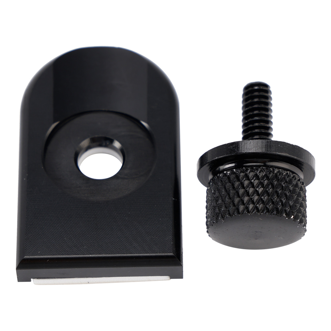 1996-2023 Touring Softail Dyna Sportster Model 1/4-20 Knurled Seat Bolt Screw with Plate Black Generic