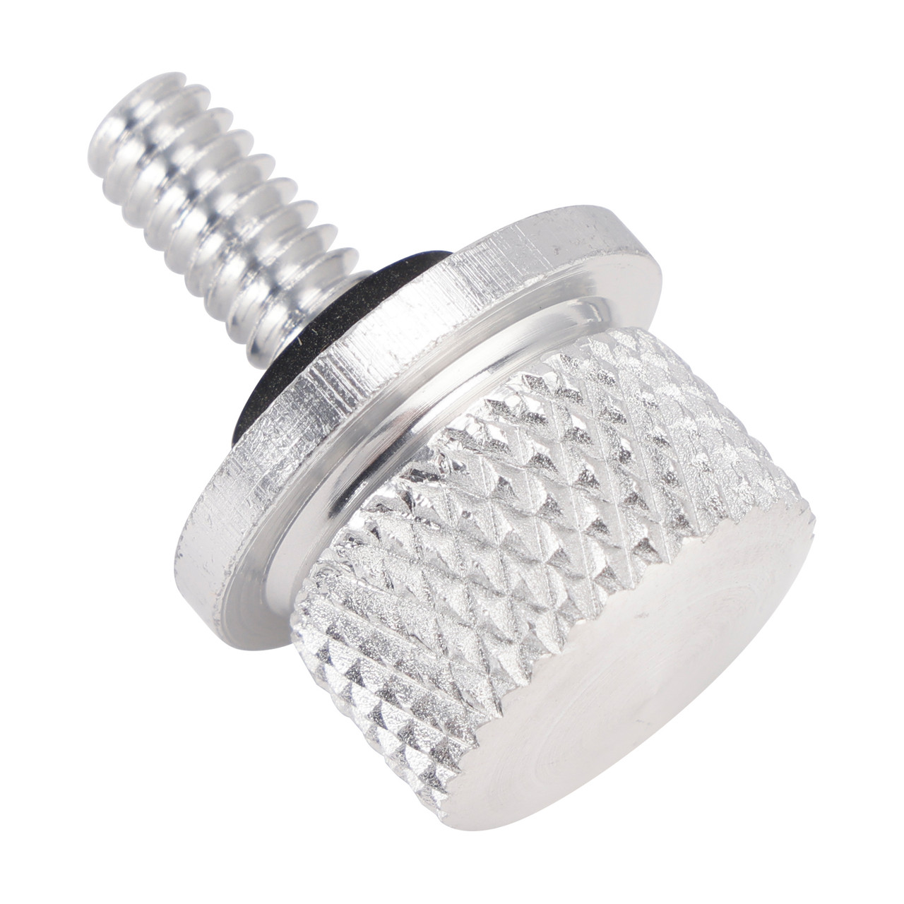 1996-2023 Touring Softail Dyna Sportster Model 1/4-20 Knurled Seat Bolt Screw Silver Generic