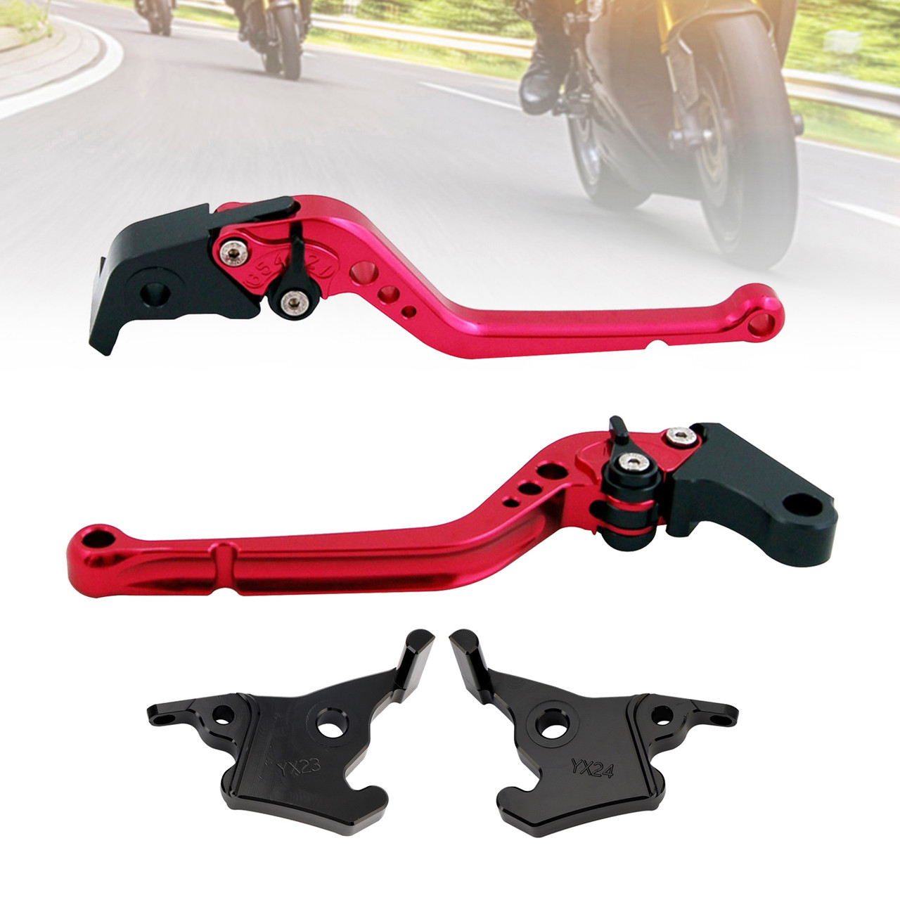 2023-2025 YAMAHA XMAX 300 Long Clutch Brake Lever Red Generic