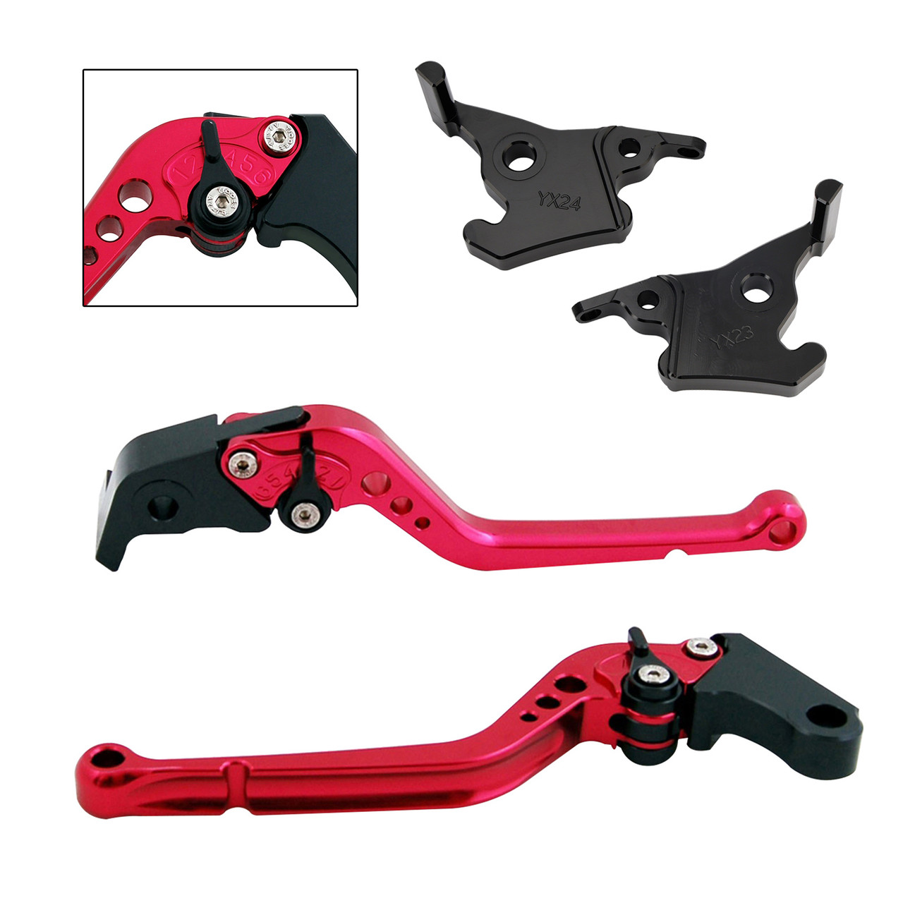 2023-2025 YAMAHA XMAX 300 Long Clutch Brake Lever Red Generic