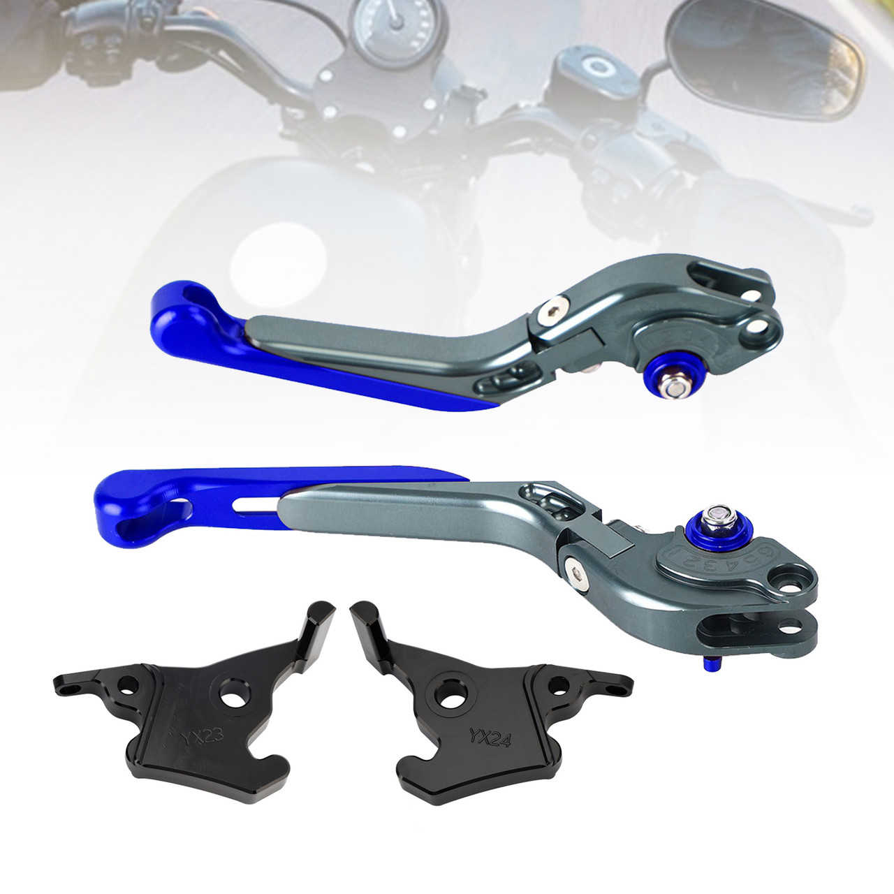 2023-2025 YAMAHA XMAX 300 Adjustable Folding Extendable Racing Brake & Clutch Levers Blue Generic