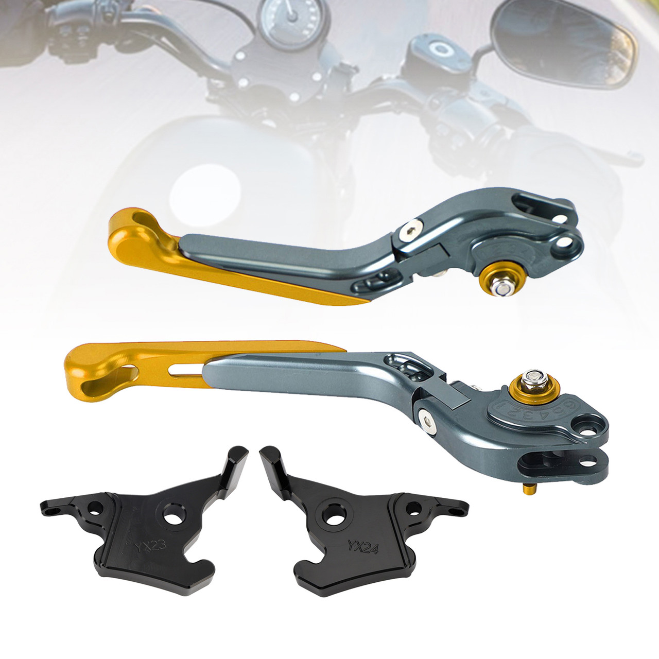 2023-2025 YAMAHA XMAX 300 Adjustable Folding Extendable Racing Brake & Clutch Levers Gold Generic