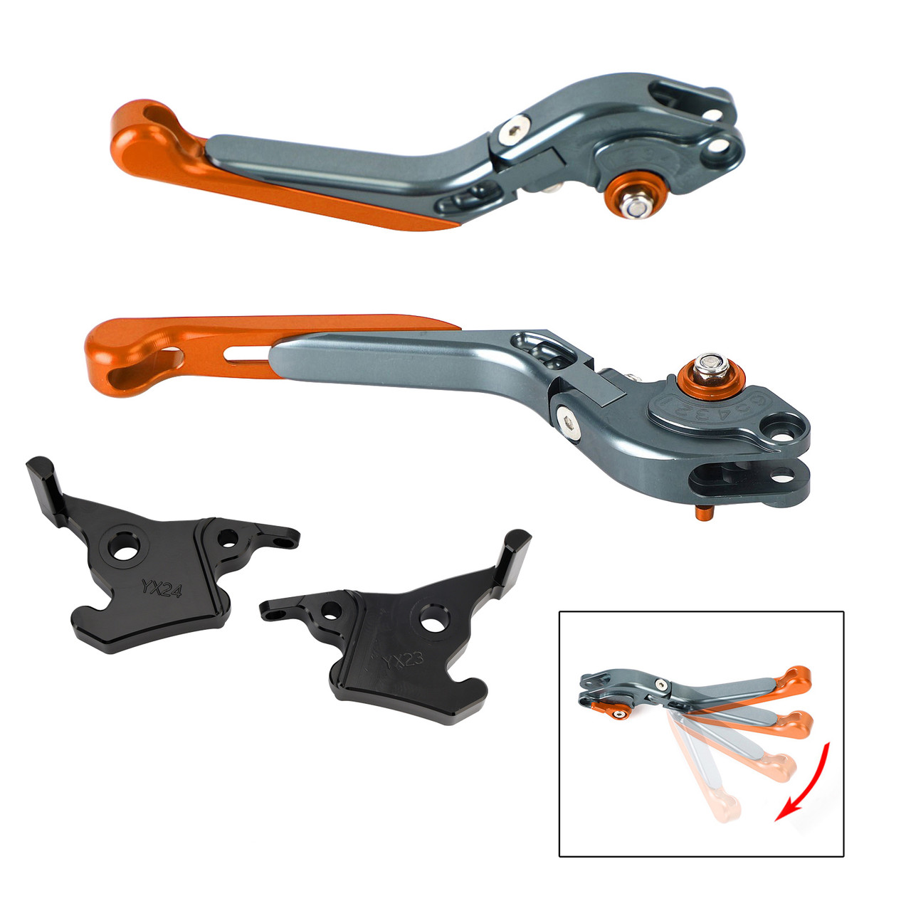 2023-2025 YAMAHA XMAX 300 Adjustable Folding Extendable Racing Brake & Clutch Levers Green Generic