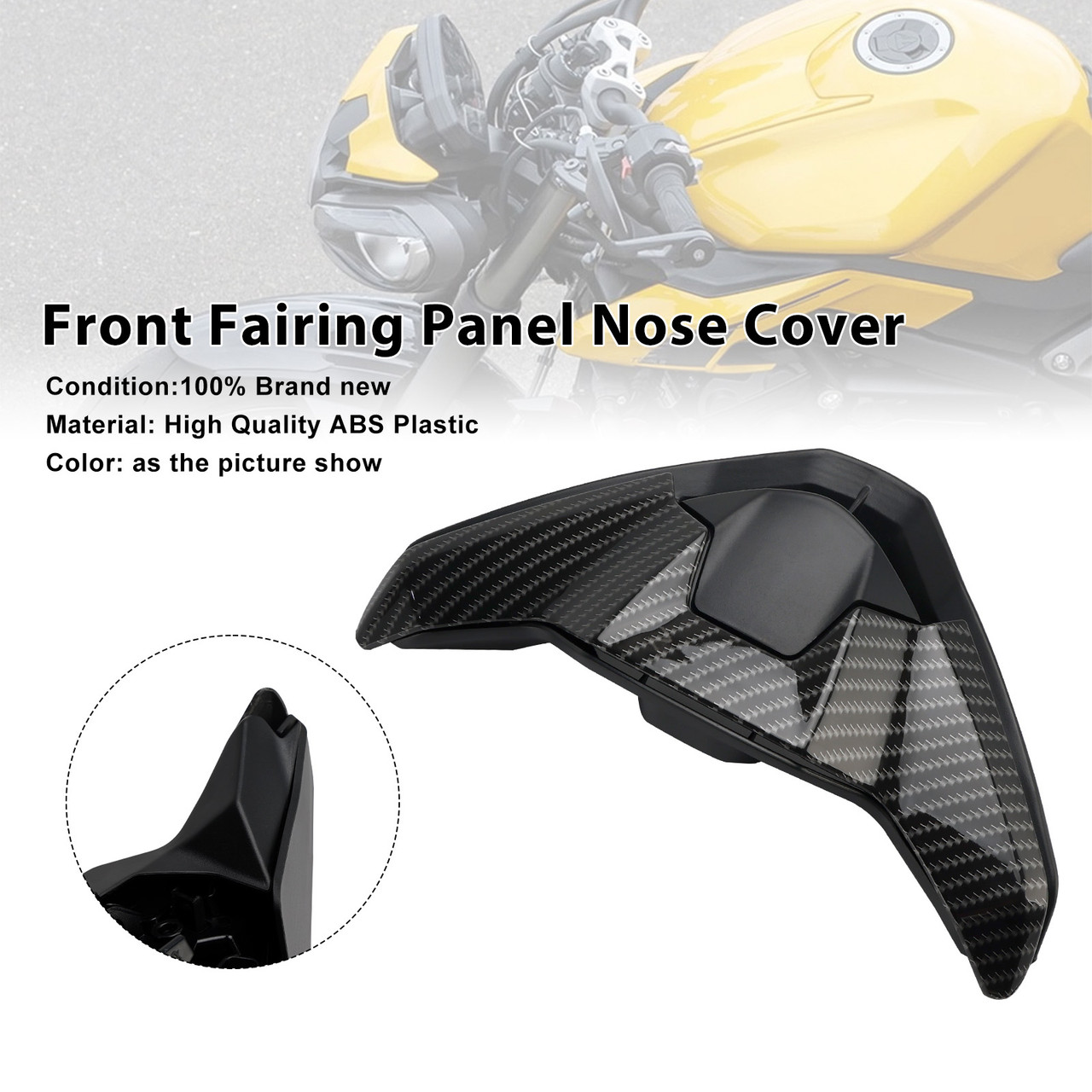 2023-2025 Triumph Street Triple 765 R/RS Front Fairing Panel Nose Cover Carbon Generic