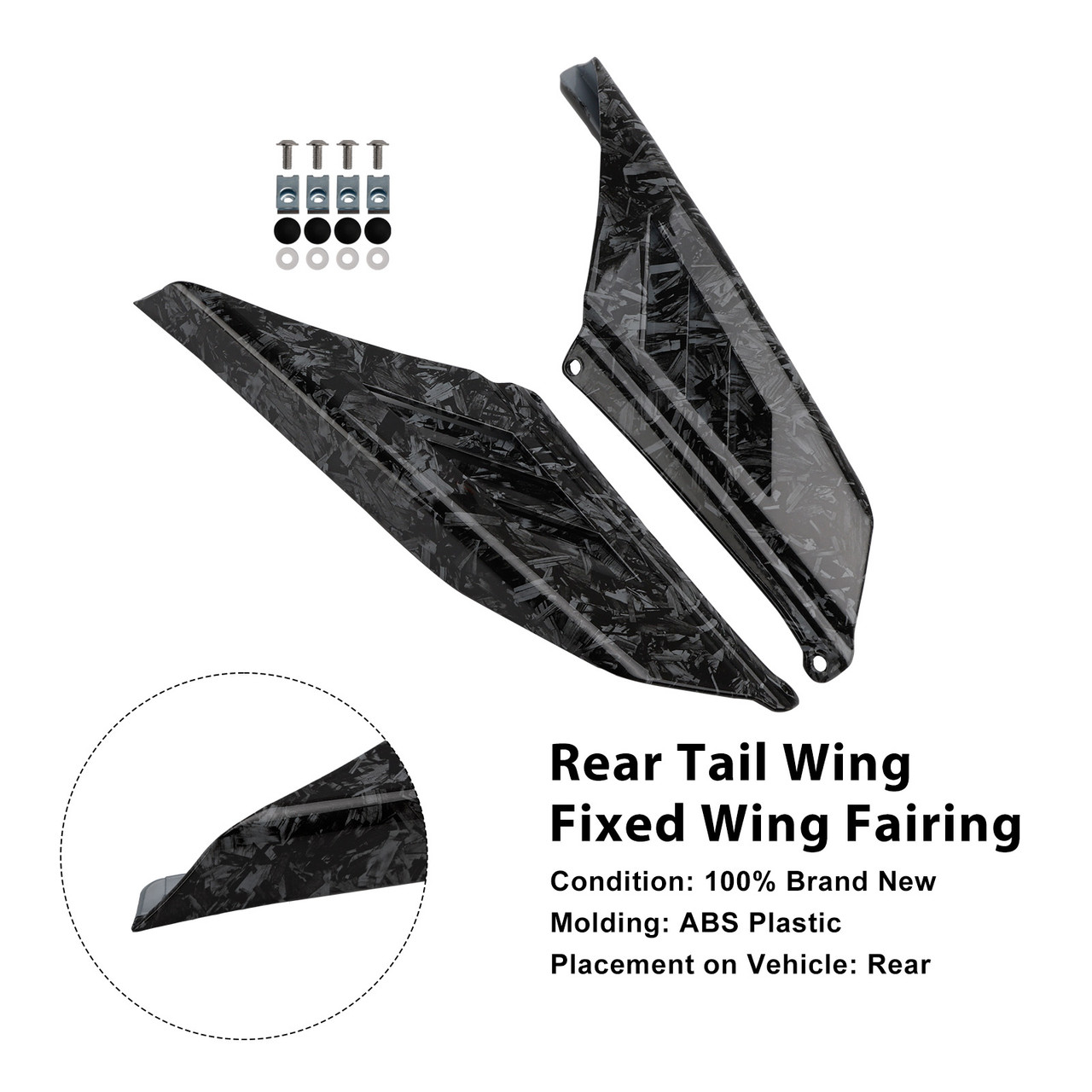 2023-2025 Kawasaki NINJA ZX-4R/ ZX-4RR Rear Tail Wing Fixed Wing Fairing Forge Generic