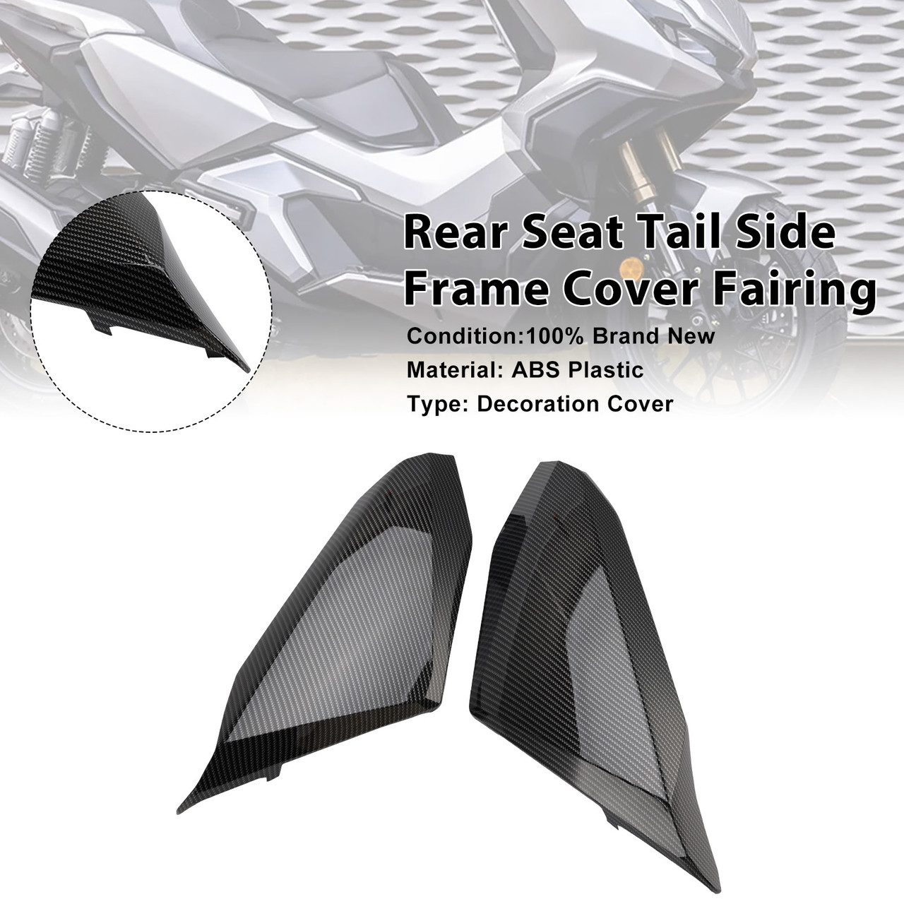 2022-2025 Honda ADV350 Rear Seat Tail Side Frame Cover Fairing Carbon Generic