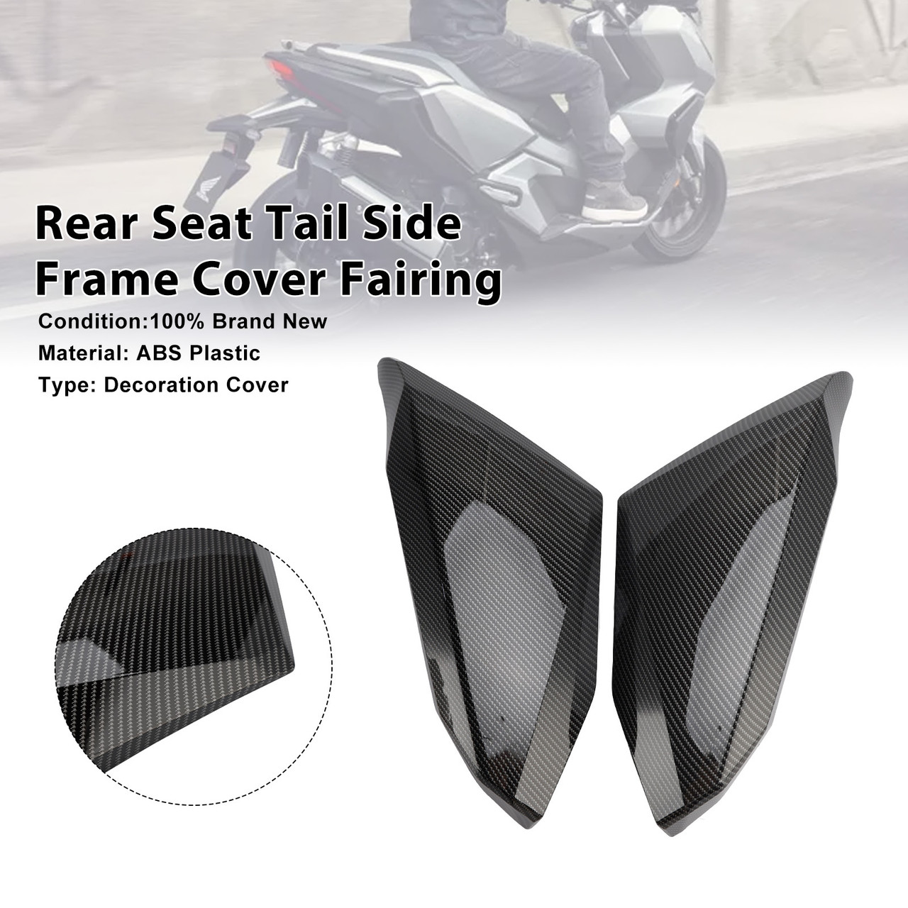 2022-2025 Honda ADV350 Rear Seat Tail Side Frame Cover Fairing Carbon Generic
