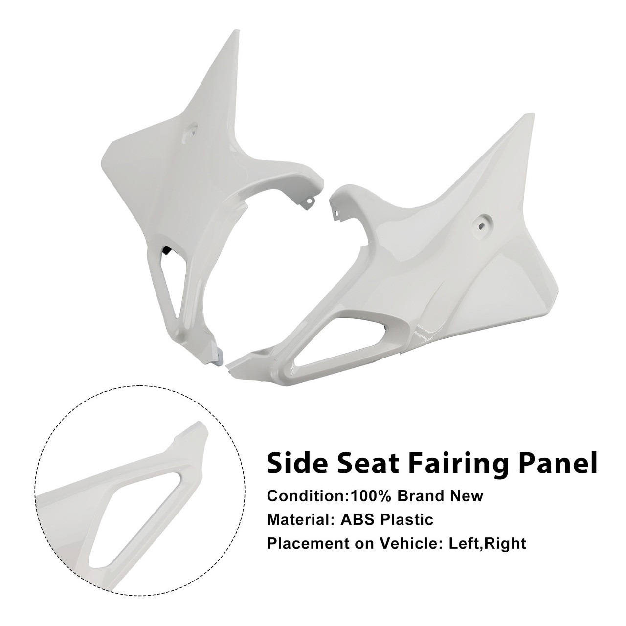 2022-2025 Yamaha XSR900 Side Seat Fairing Panel White Generic